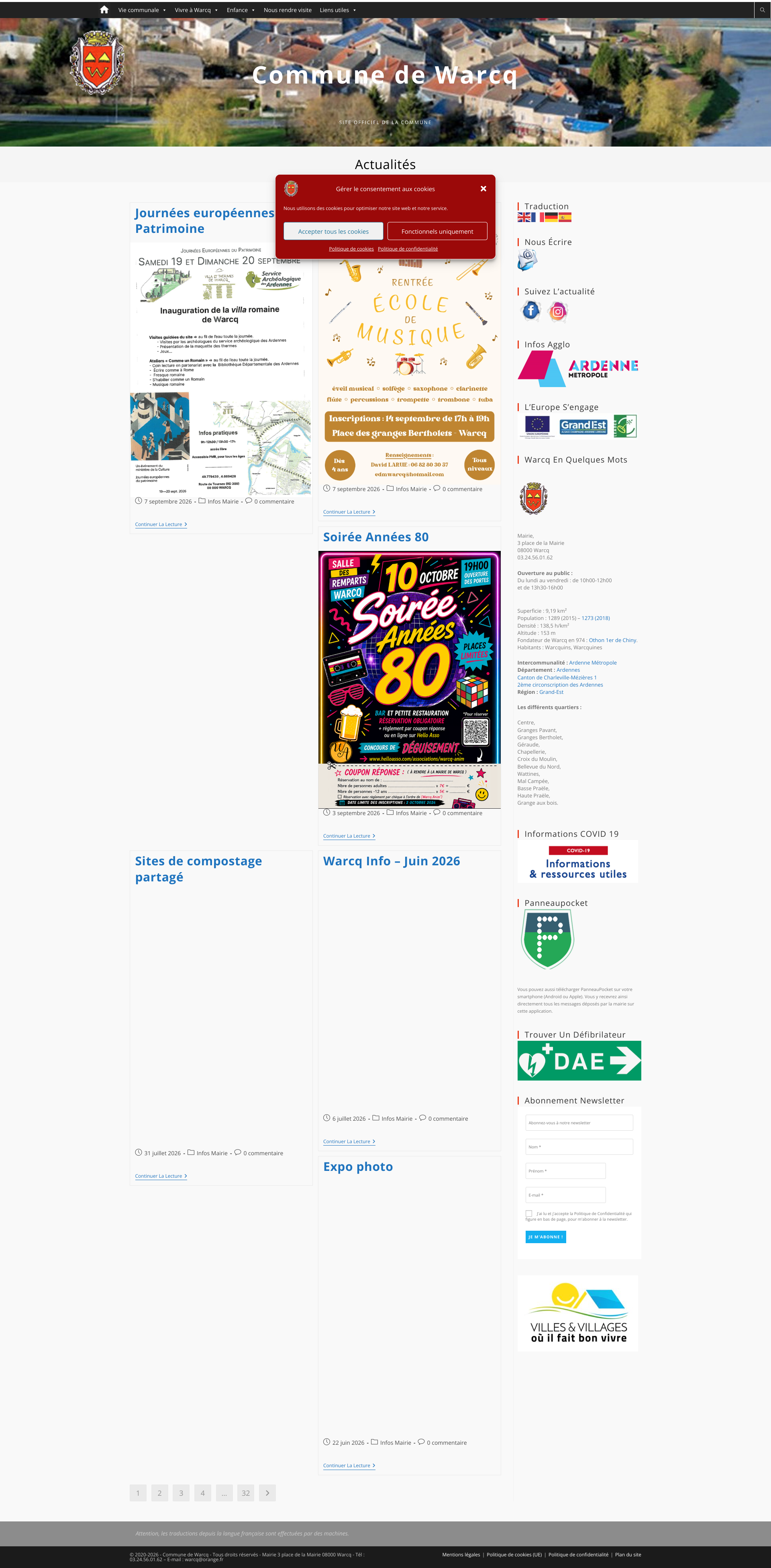 Aperçu du site