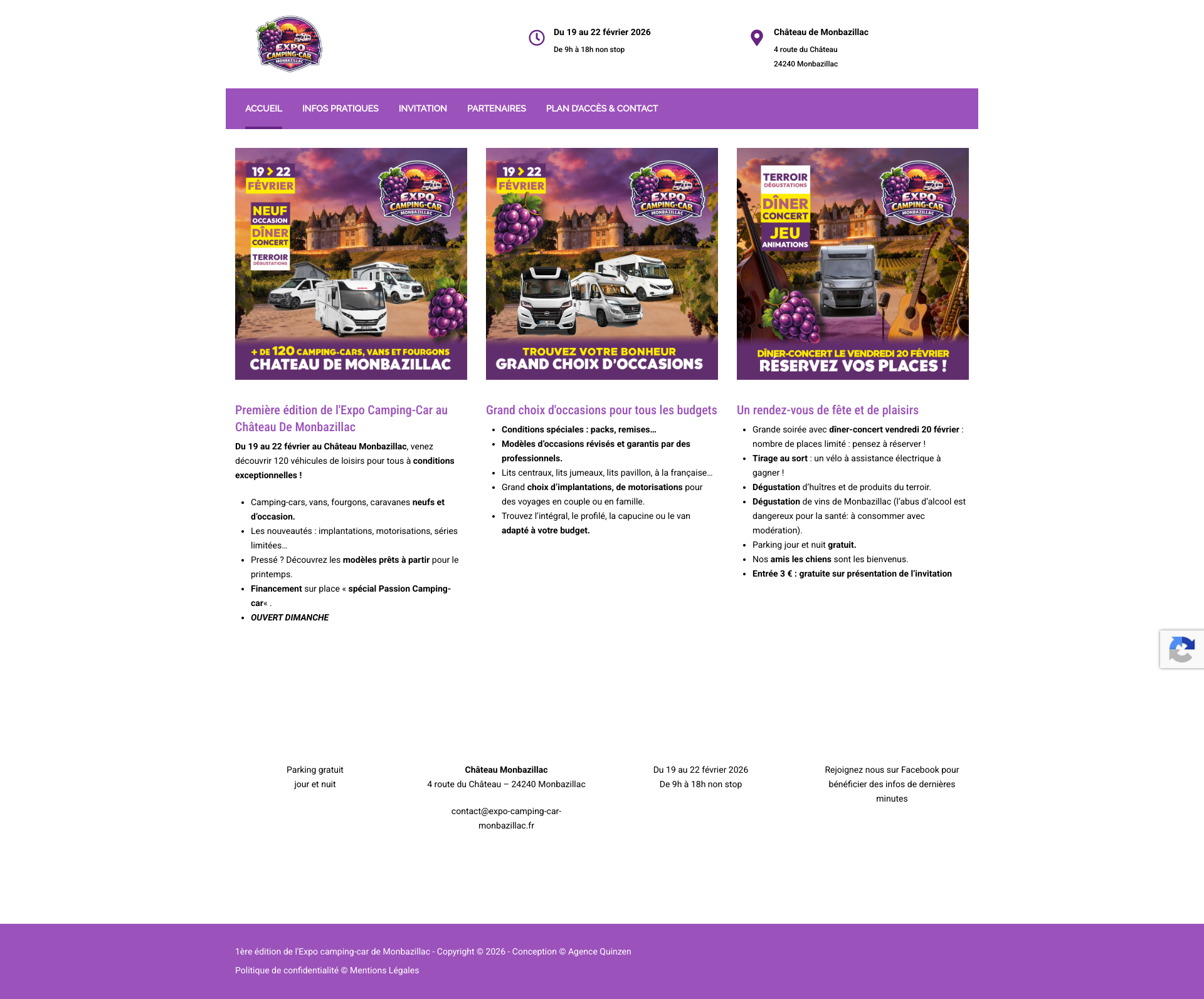 Aperçu du site