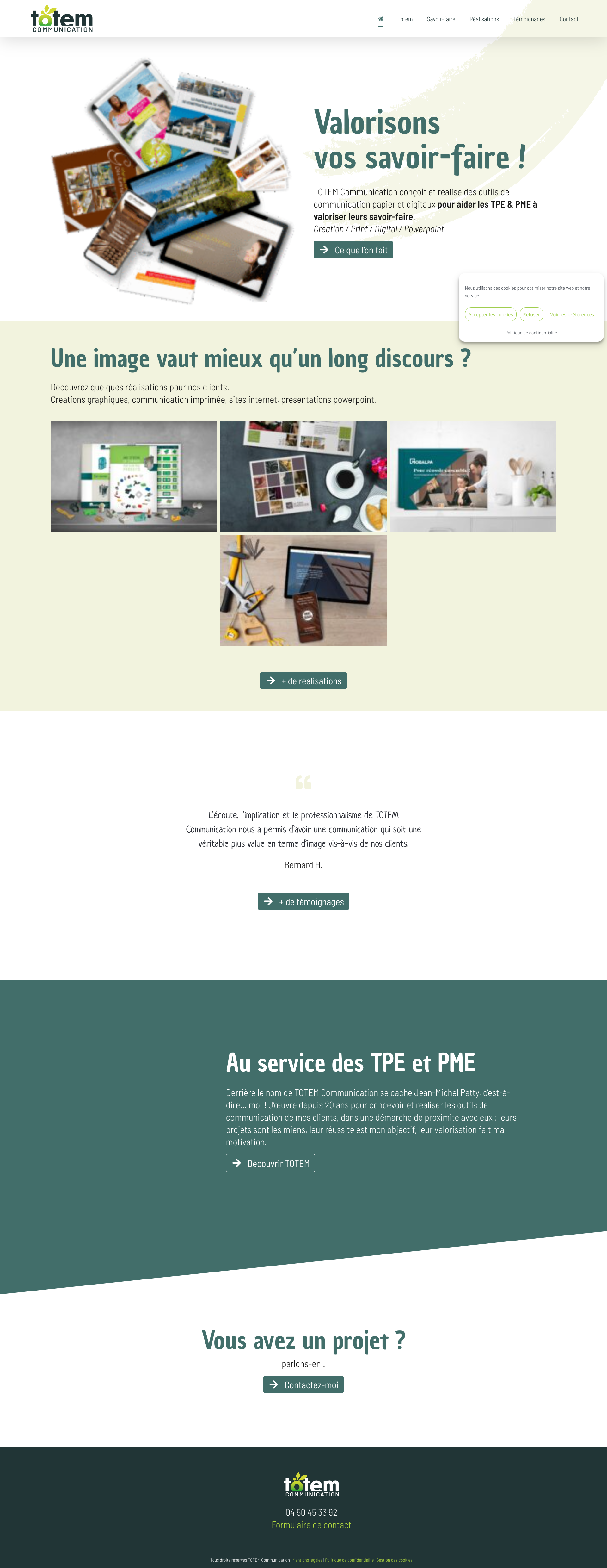 Aperçu du site