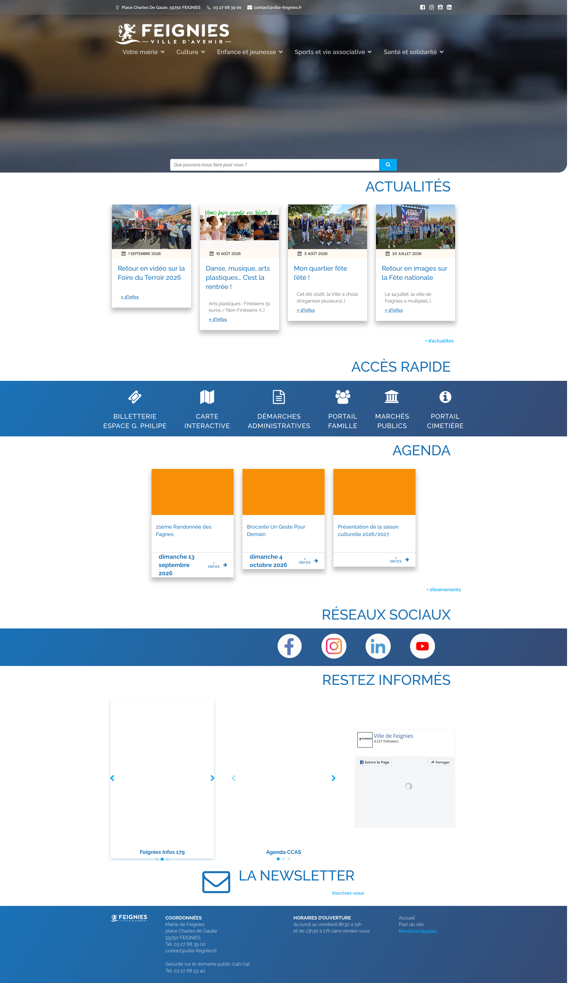 Aperçu du site