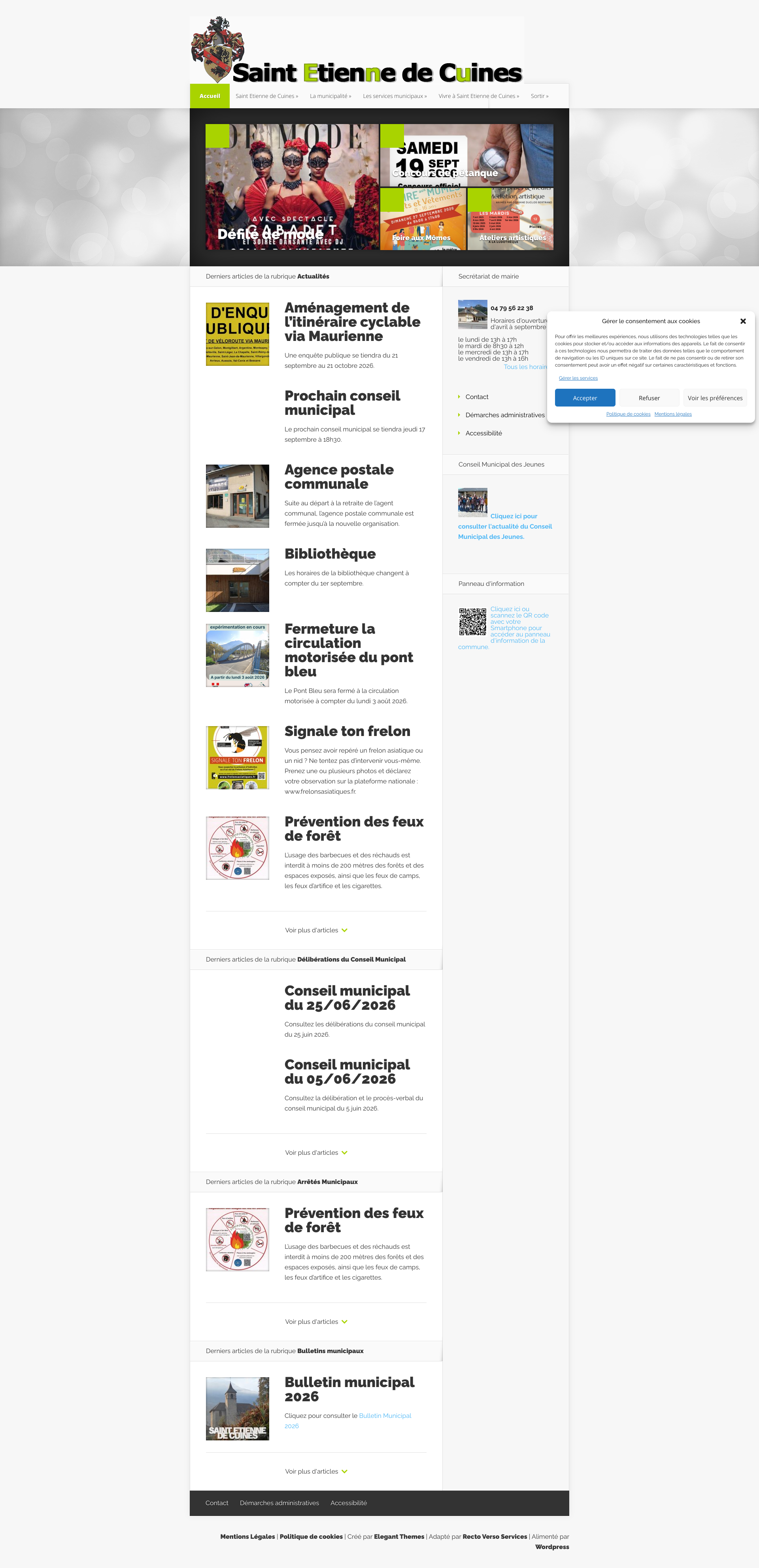 Aperçu du site