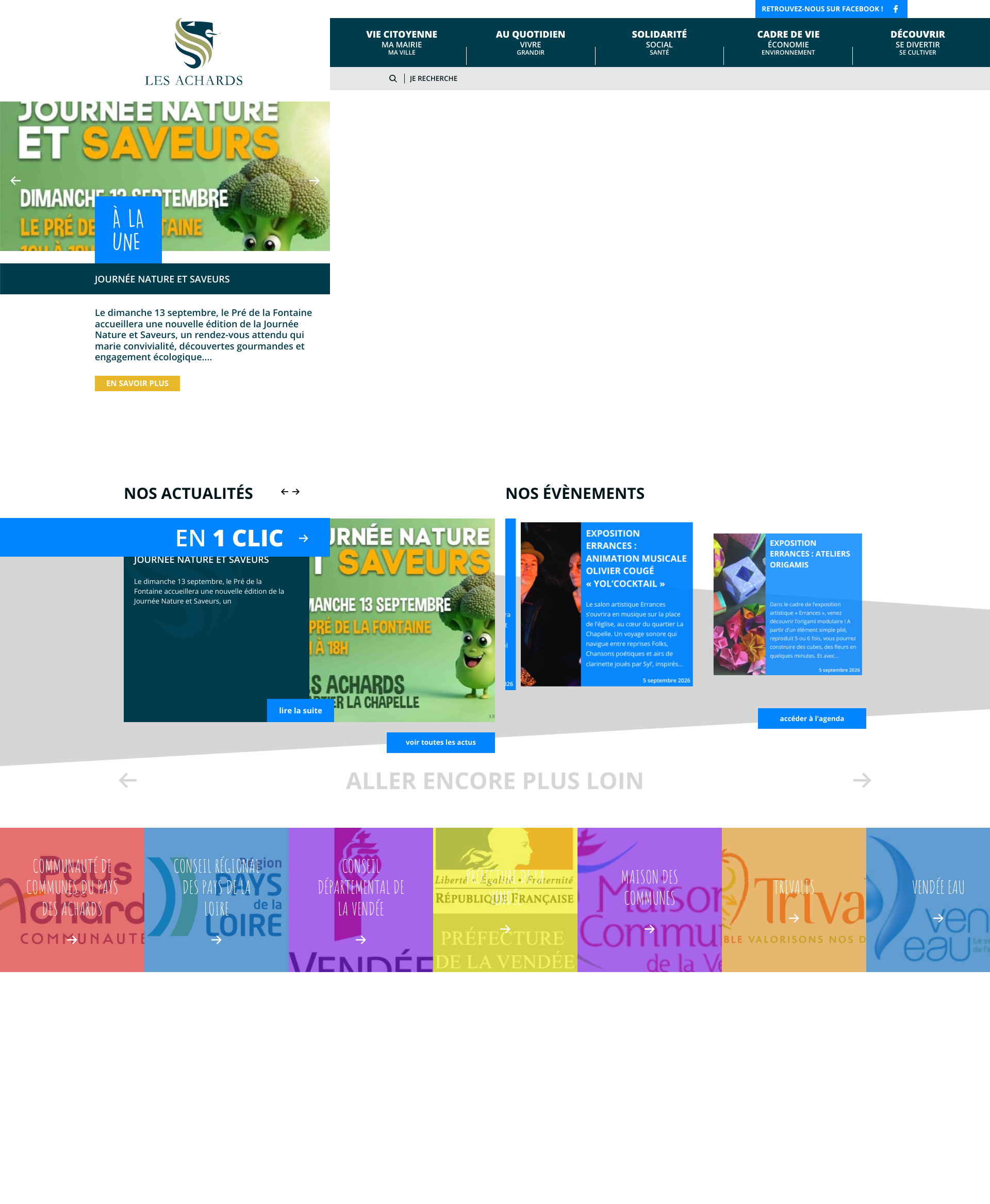 Aperçu du site