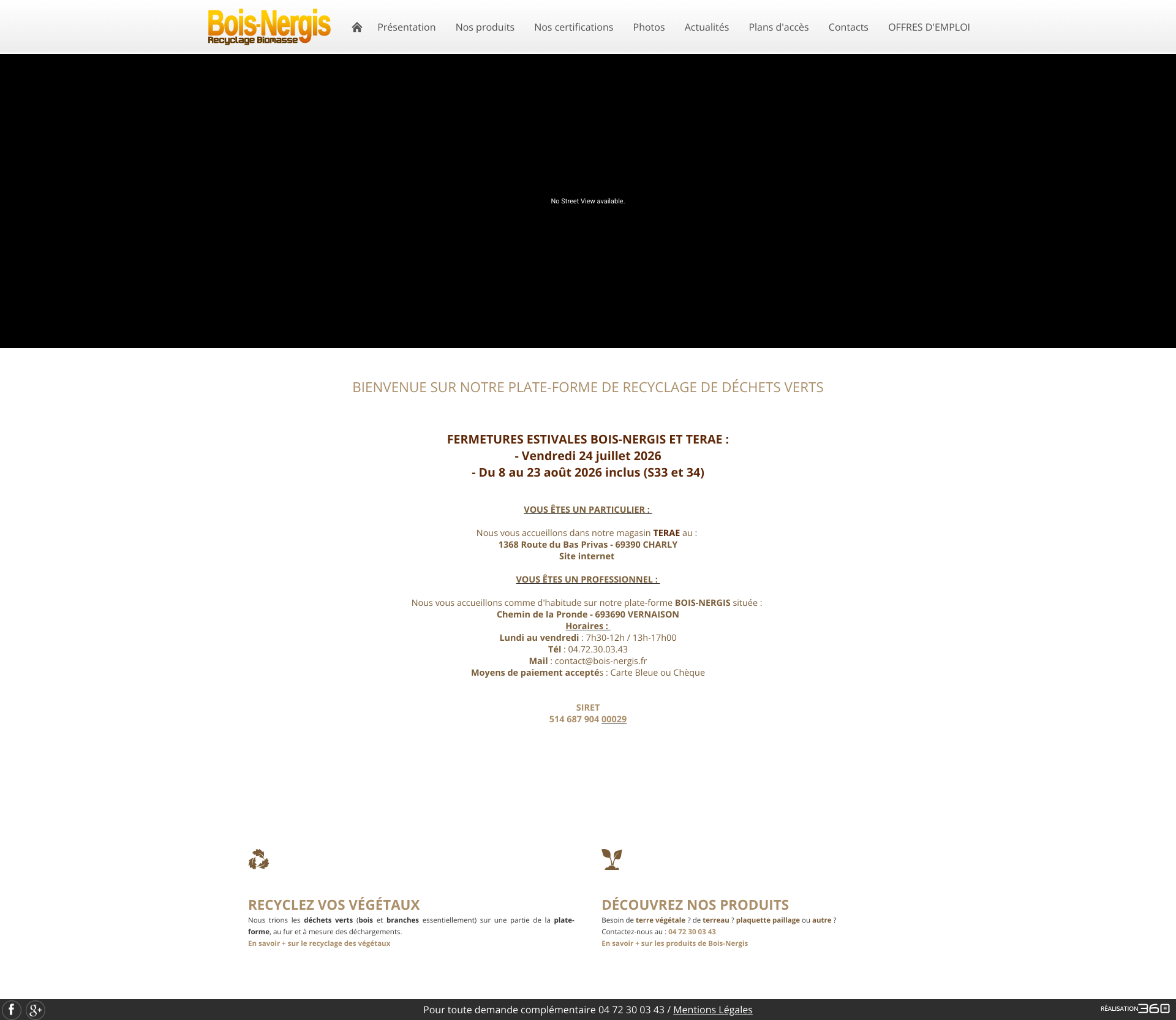 Aperçu du site