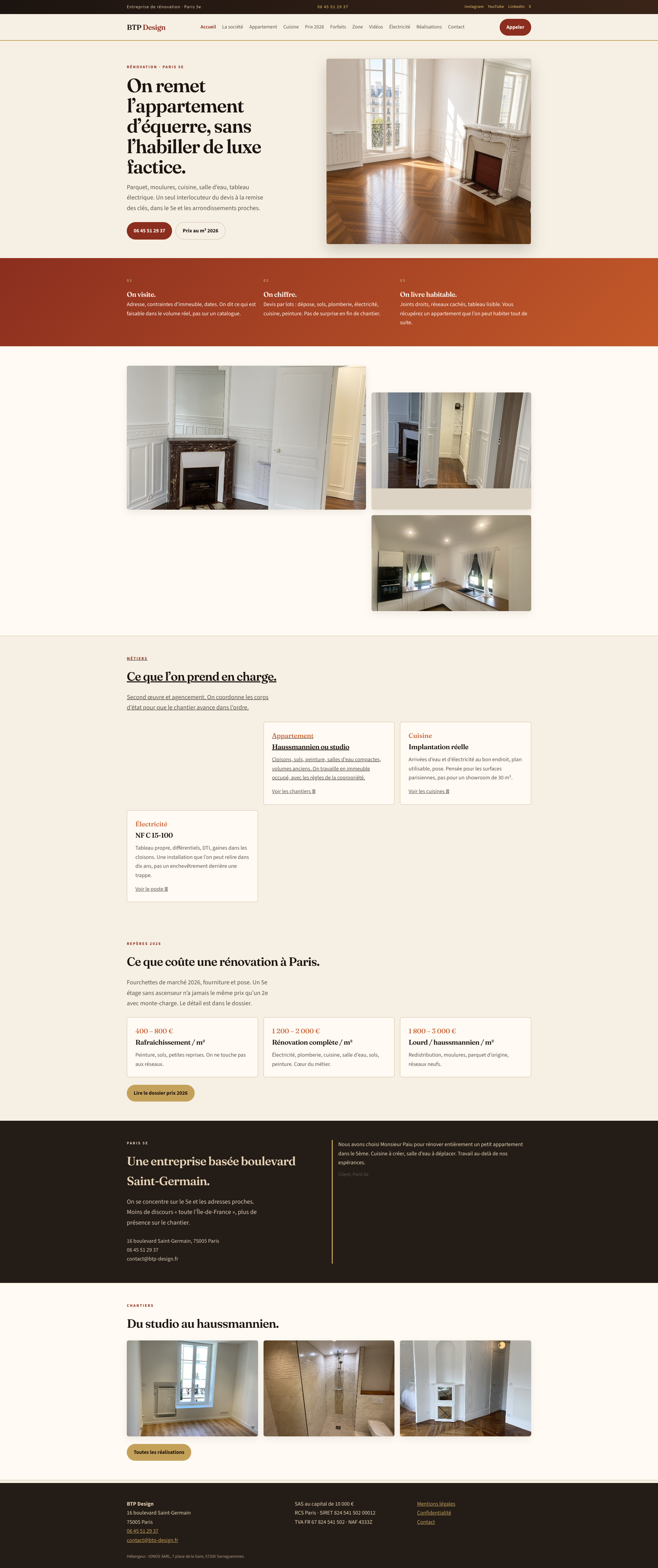 Aperçu du site
