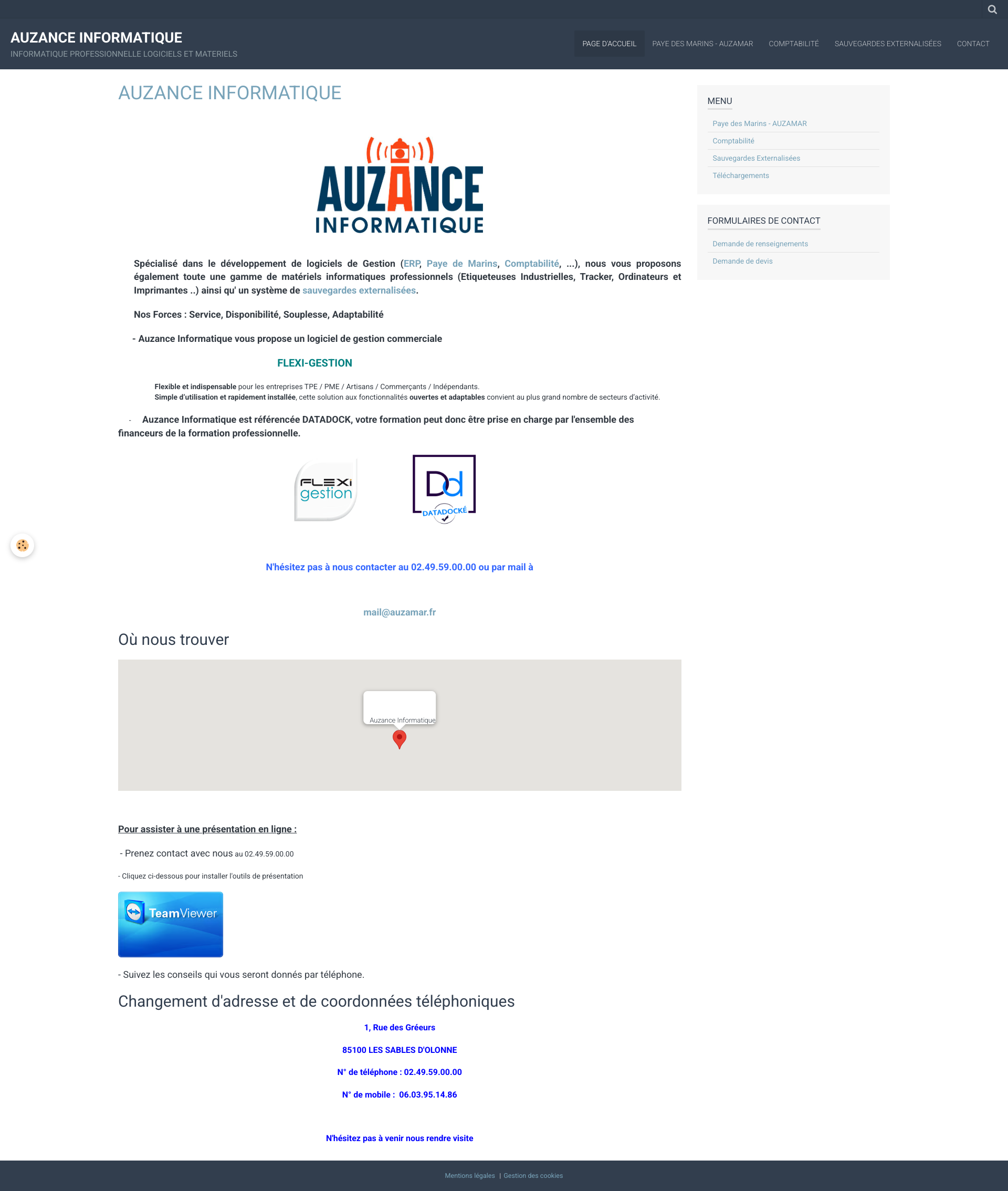 Aperçu du site