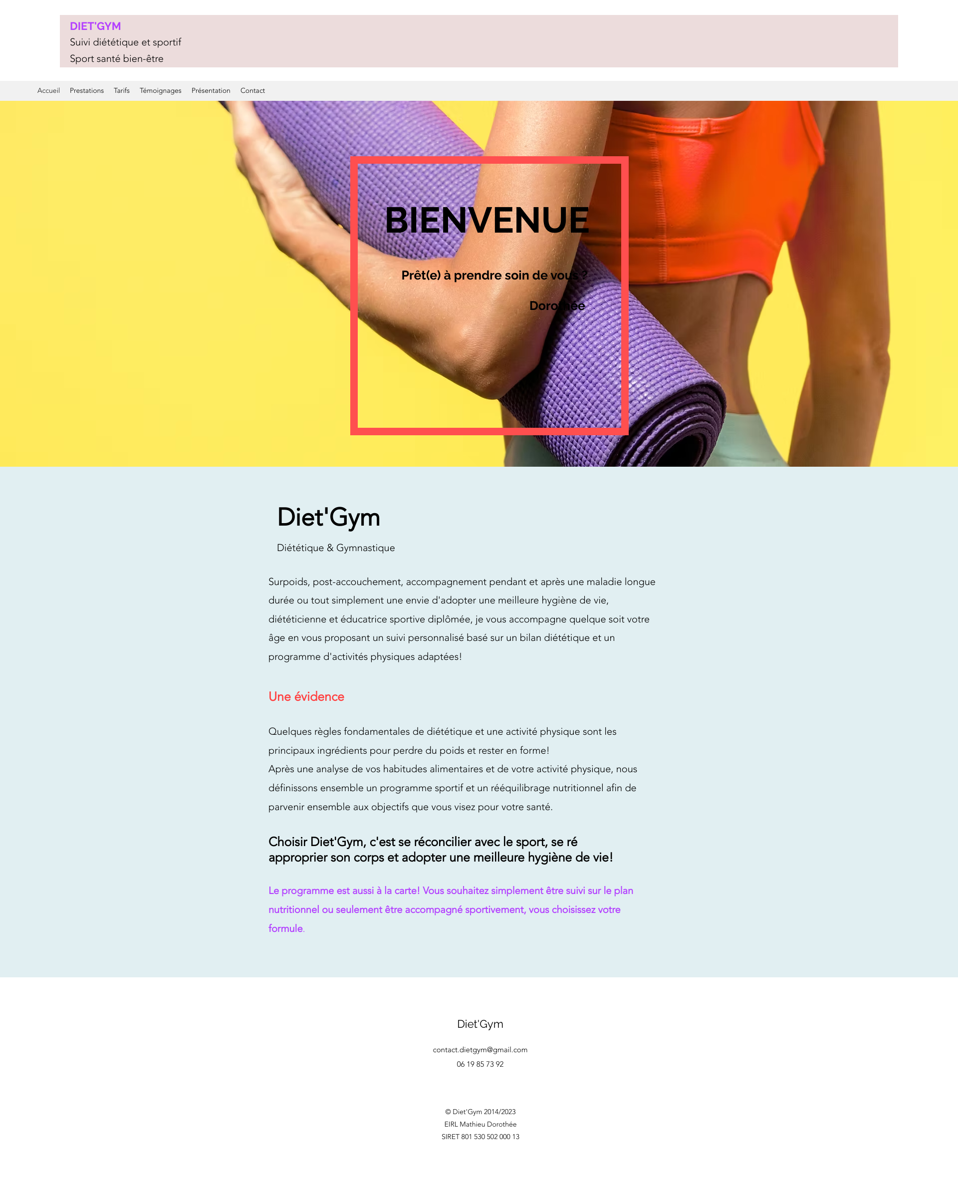 Aperçu du site