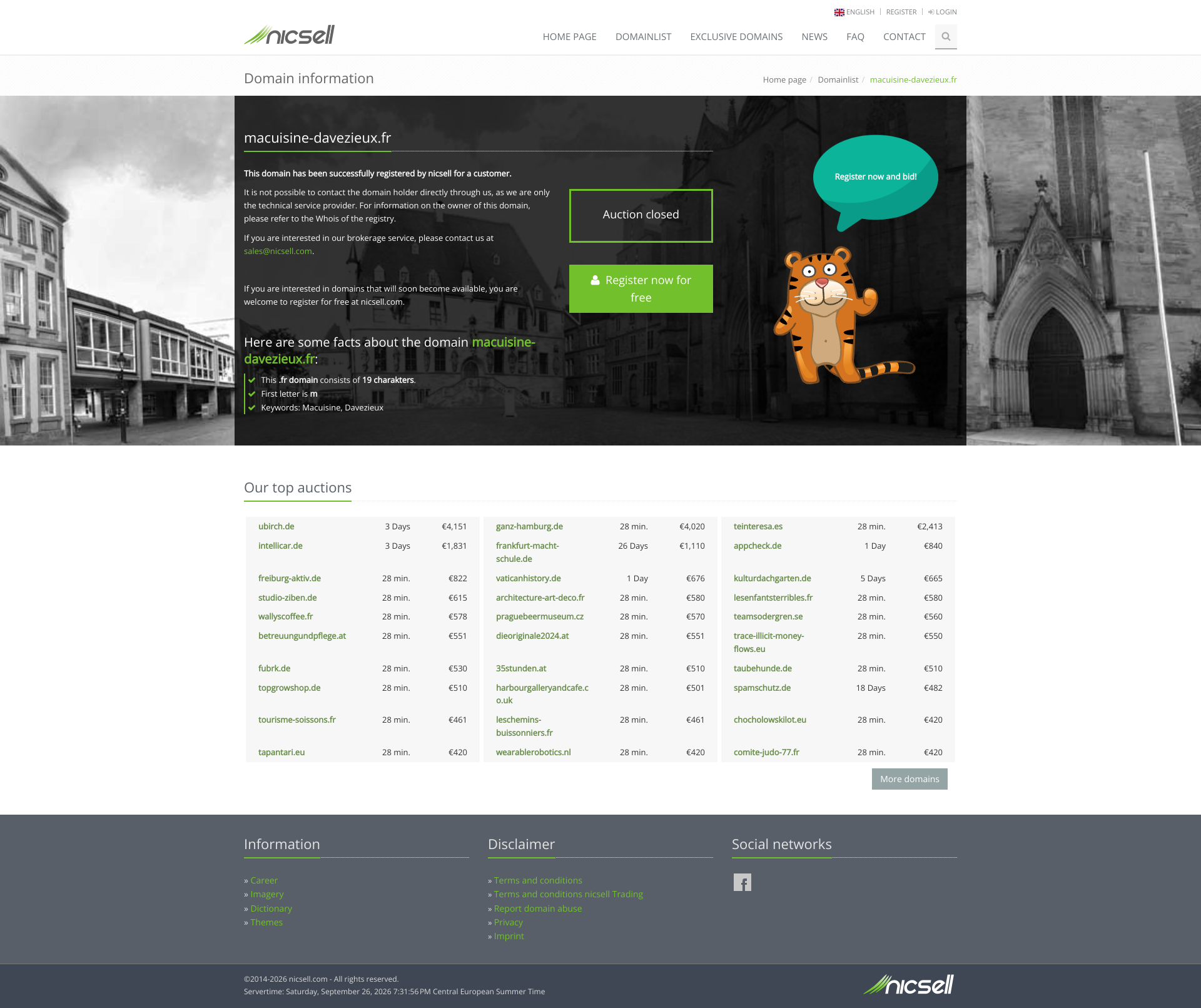 Aperçu du site