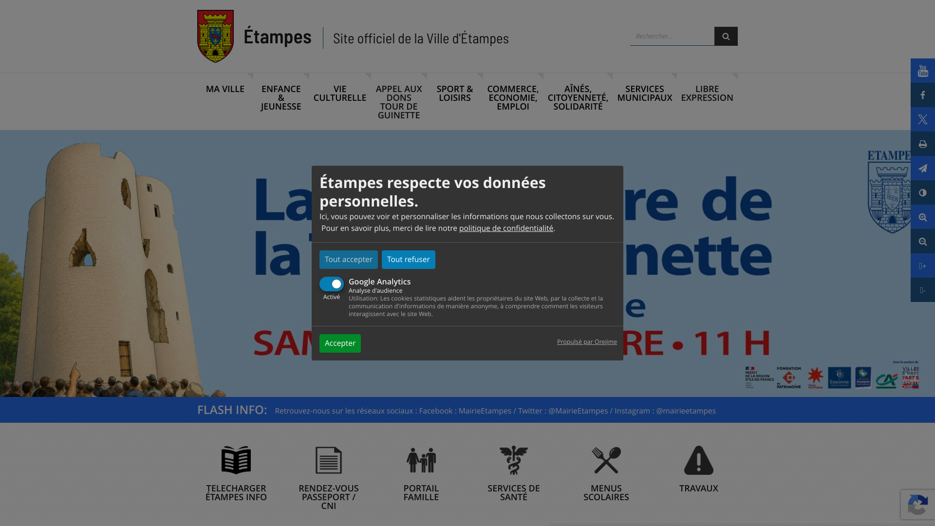 Aperçu du site