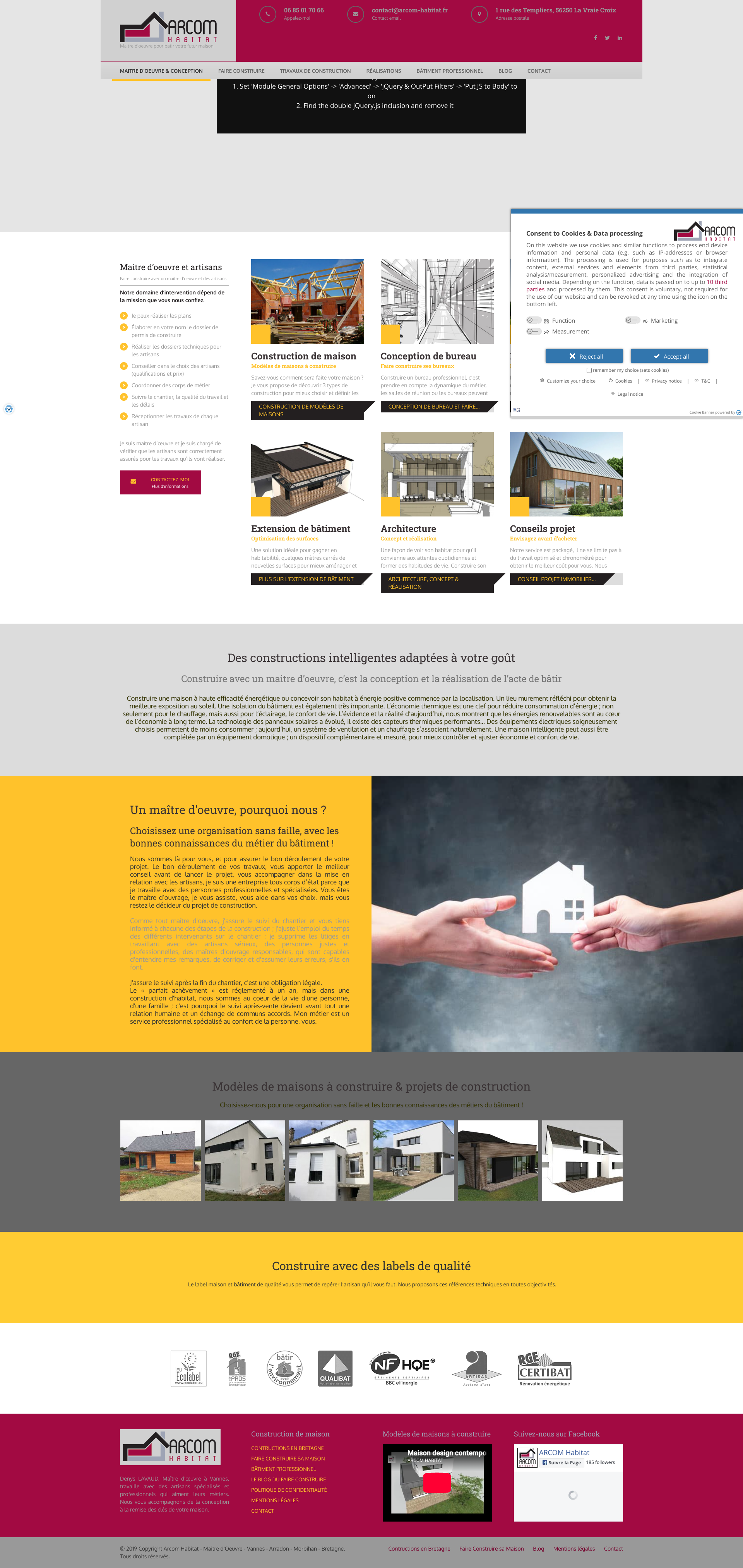 Aperçu du site