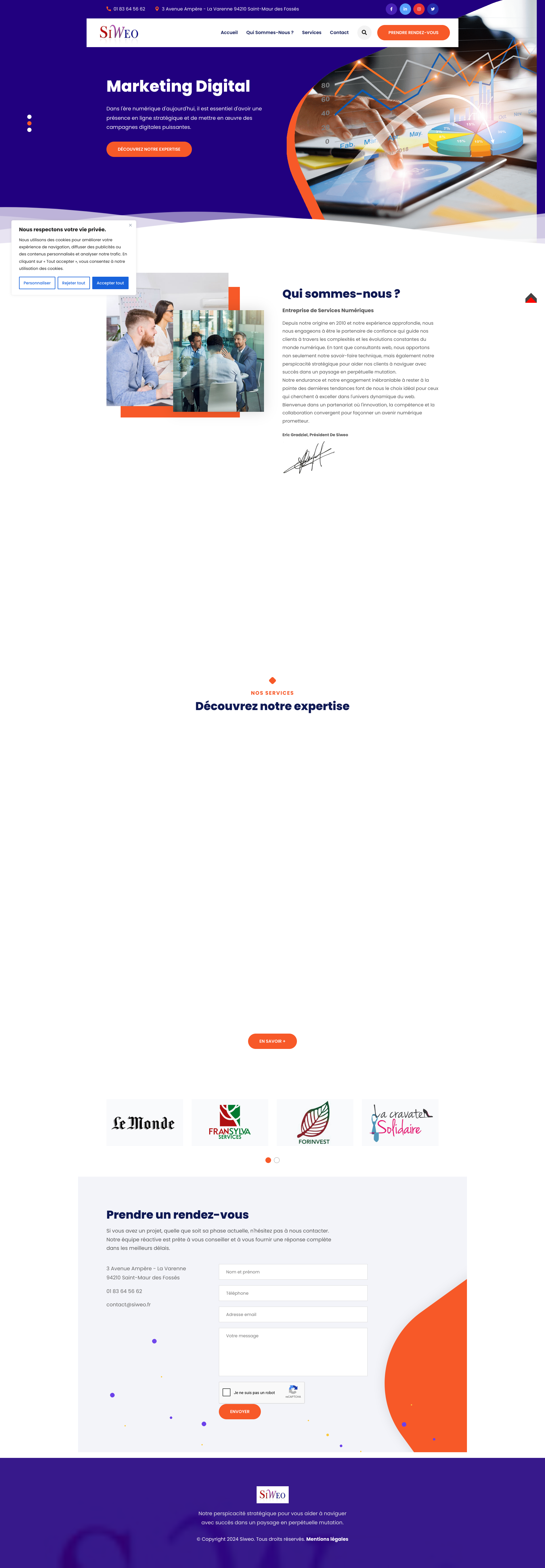Aperçu du site