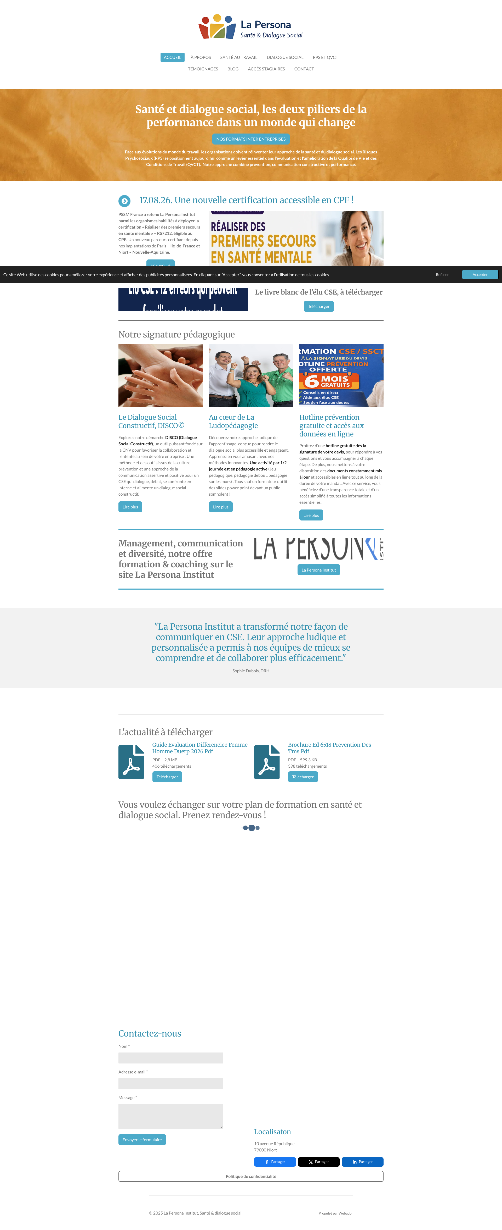 Aperçu du site