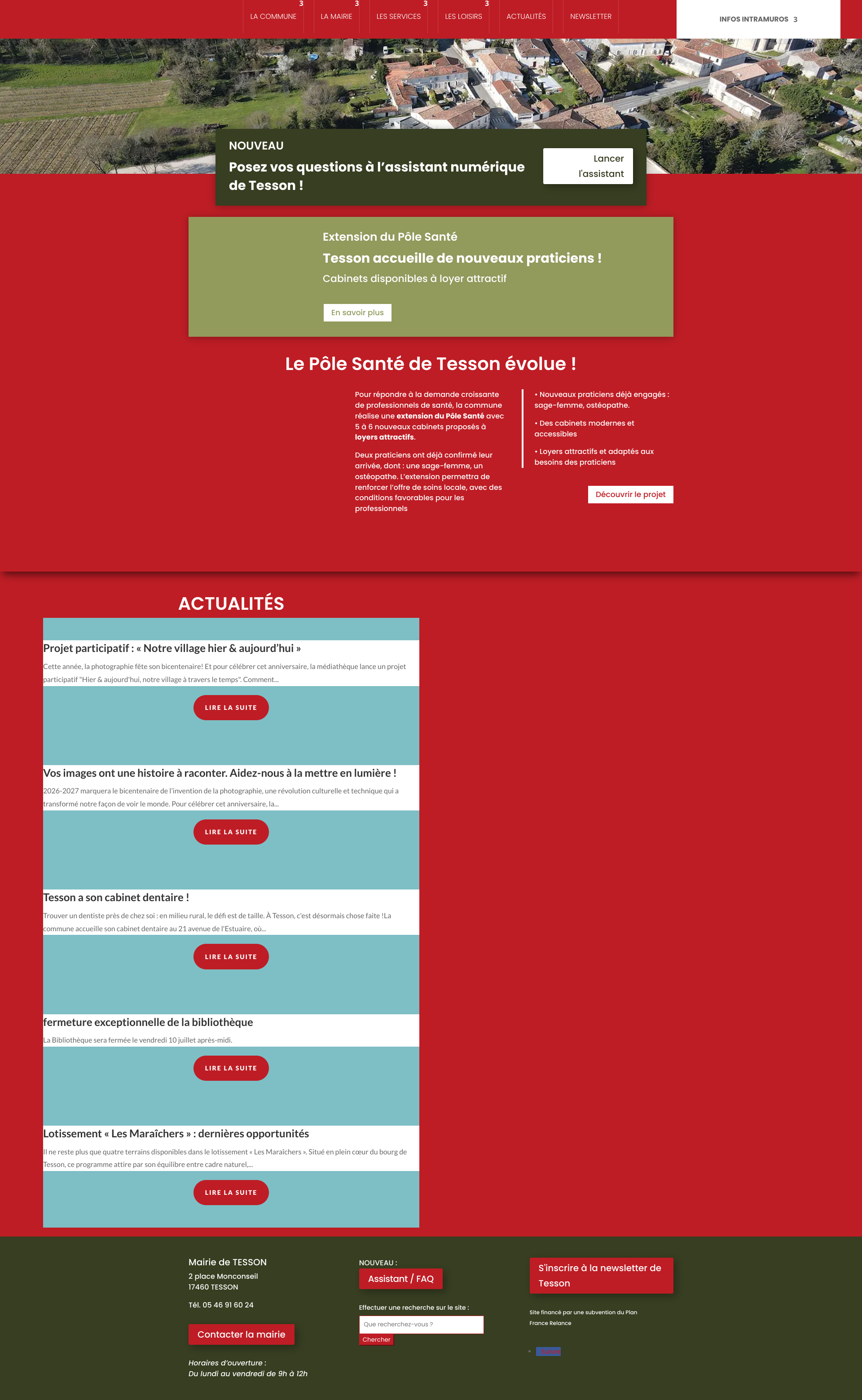 Aperçu du site