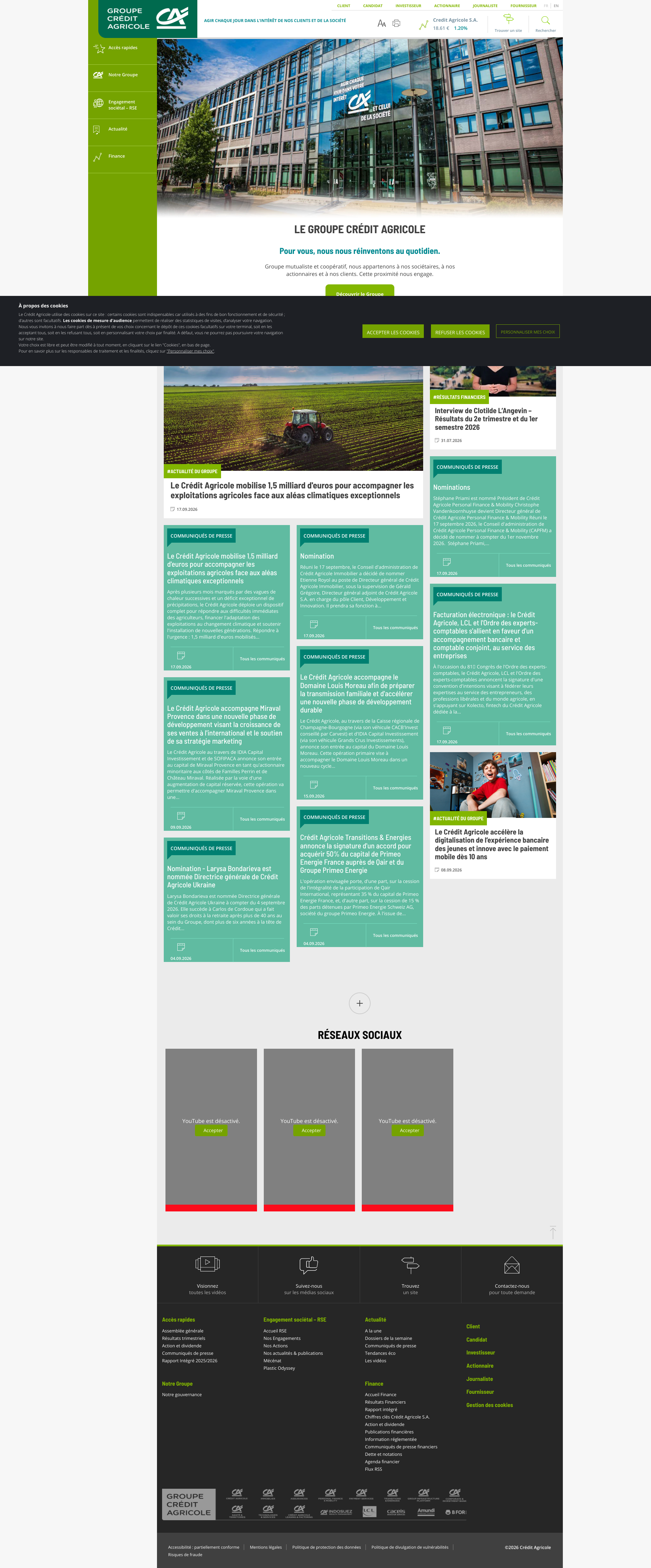 Aperçu du site