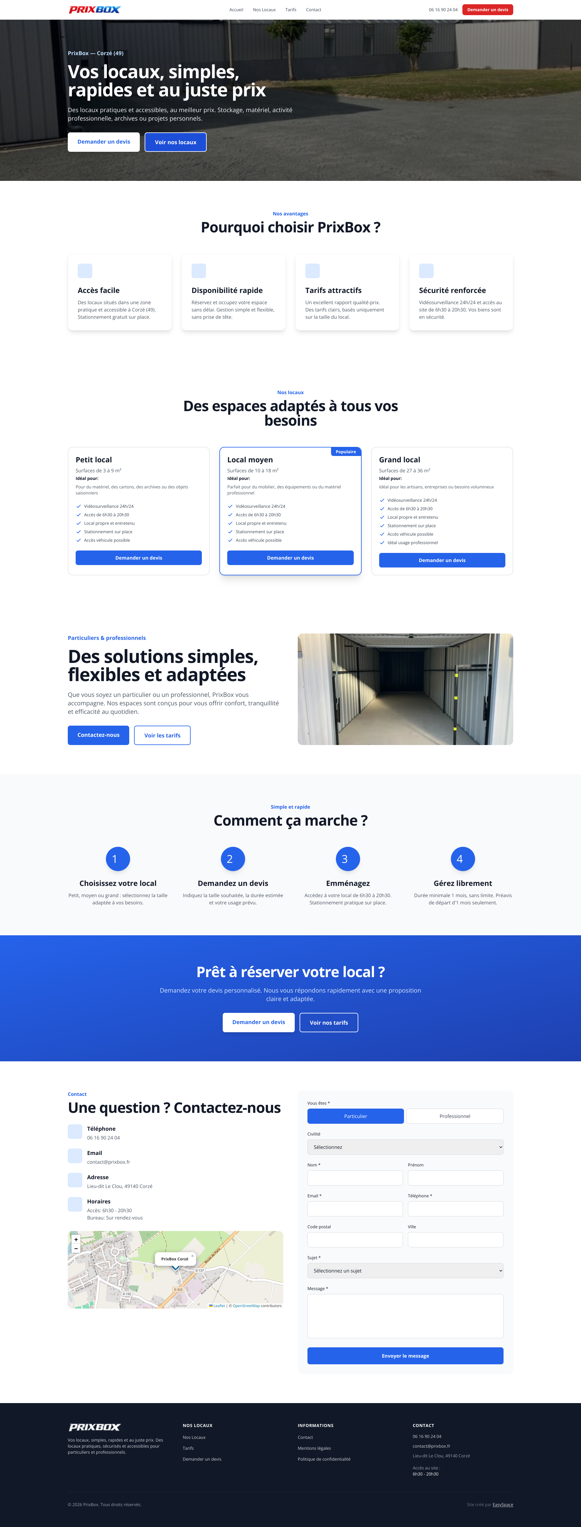 Aperçu du site