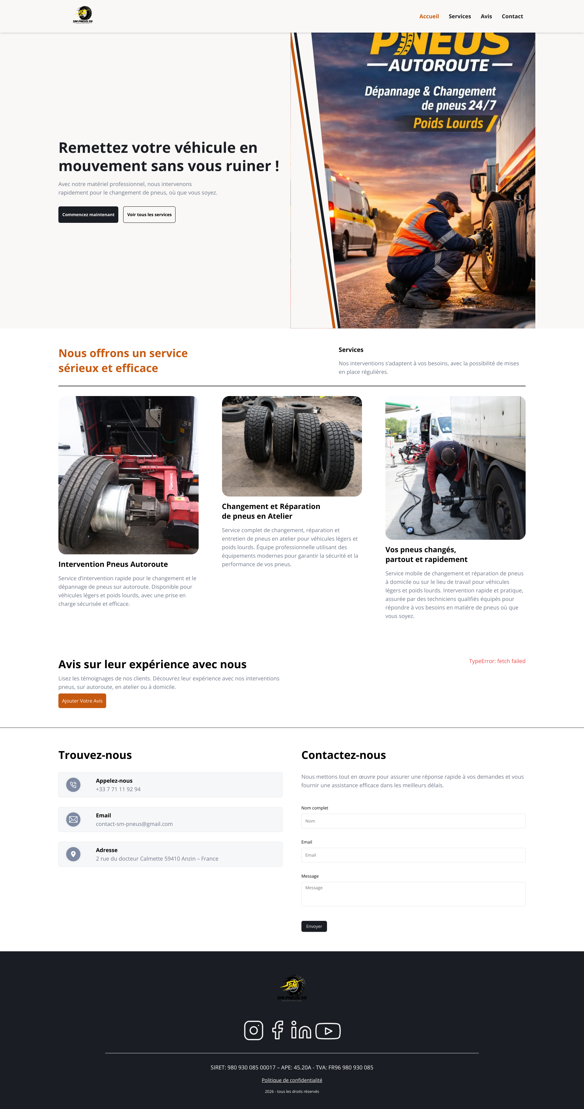 Aperçu du site