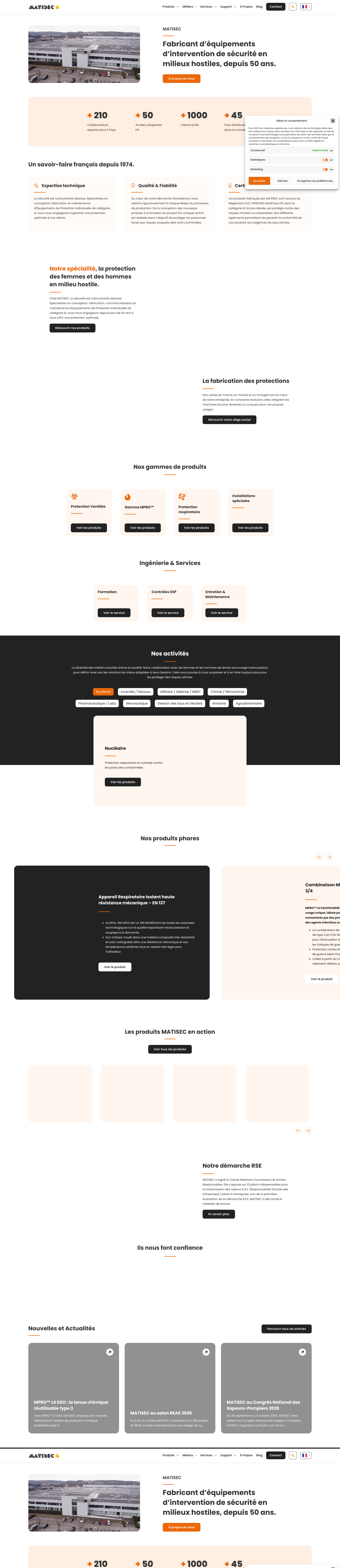 Aperçu du site
