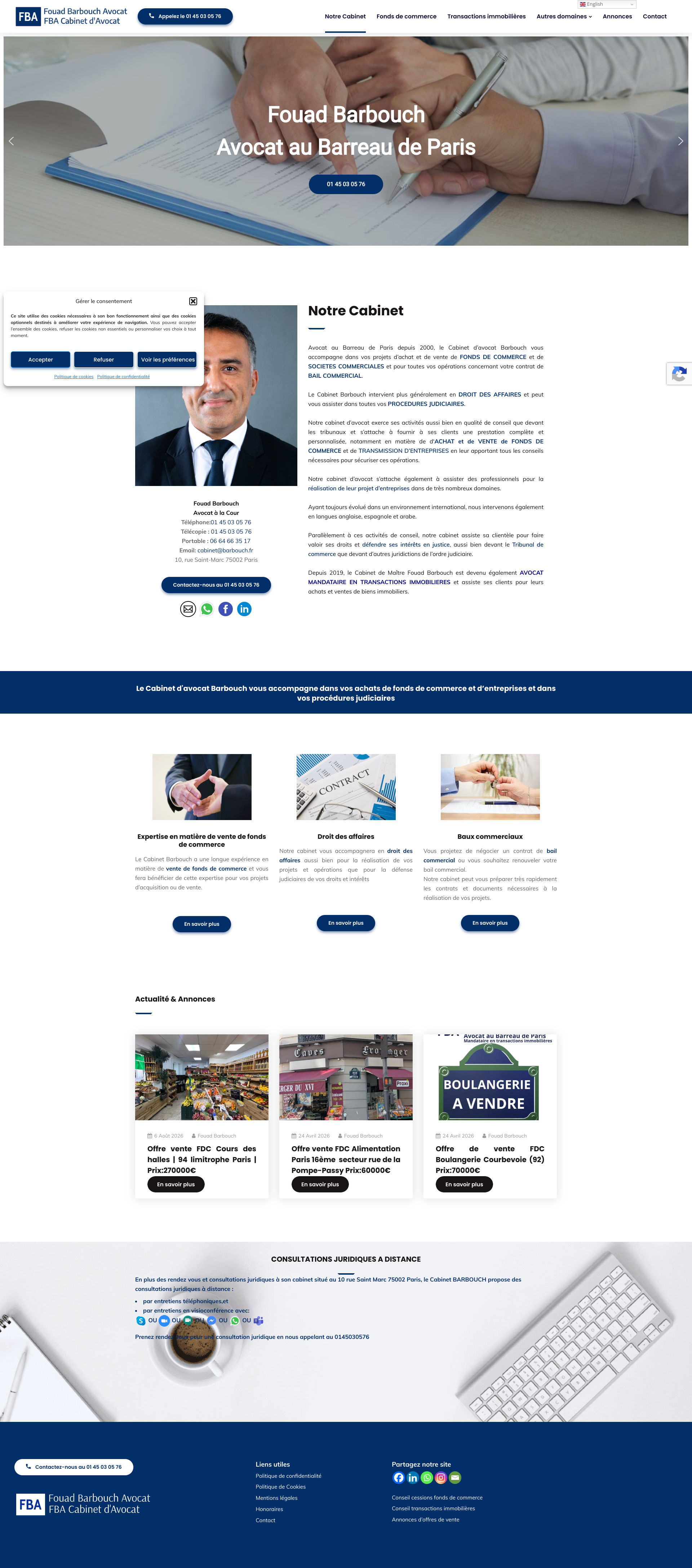 Aperçu du site
