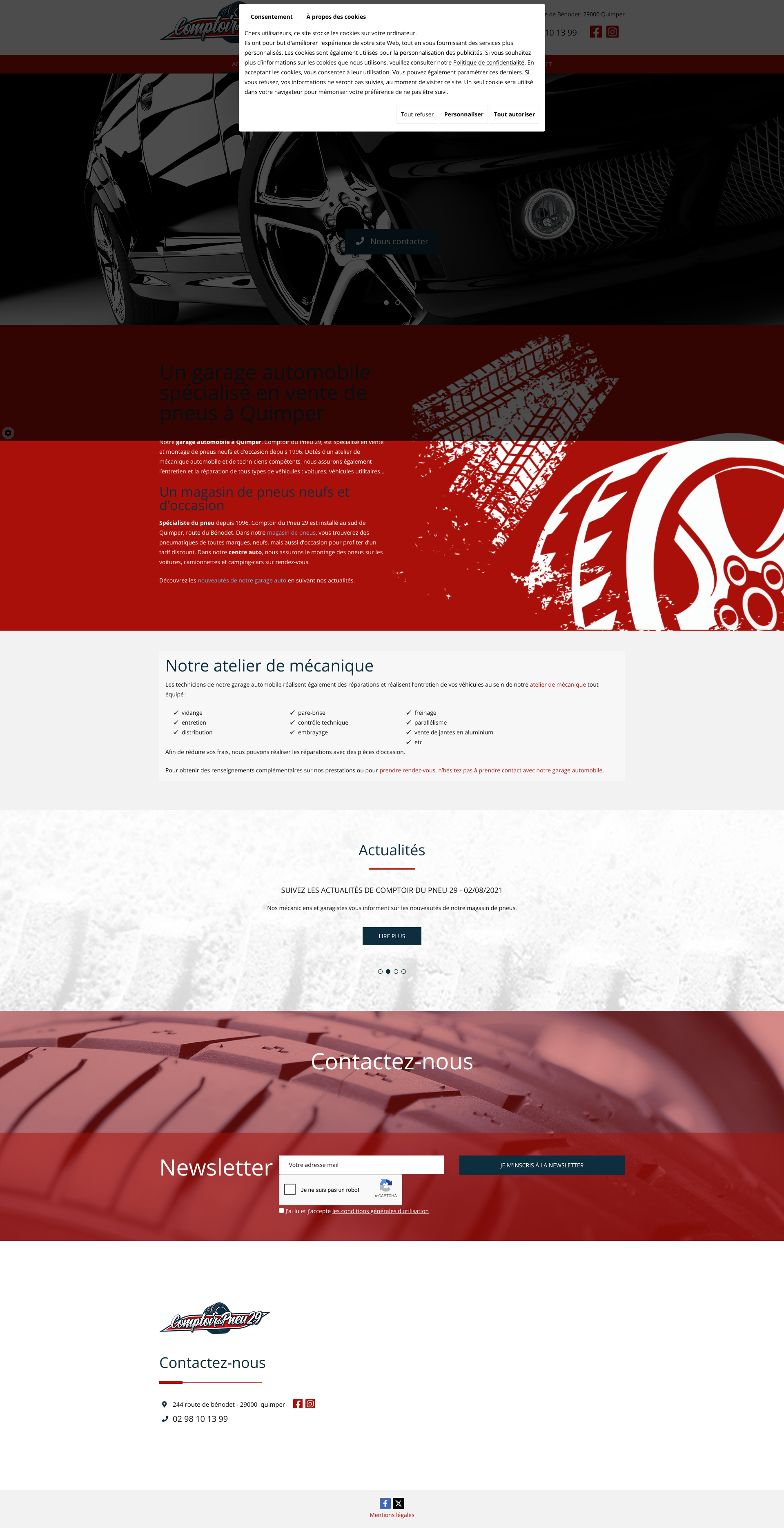 Aperçu du site