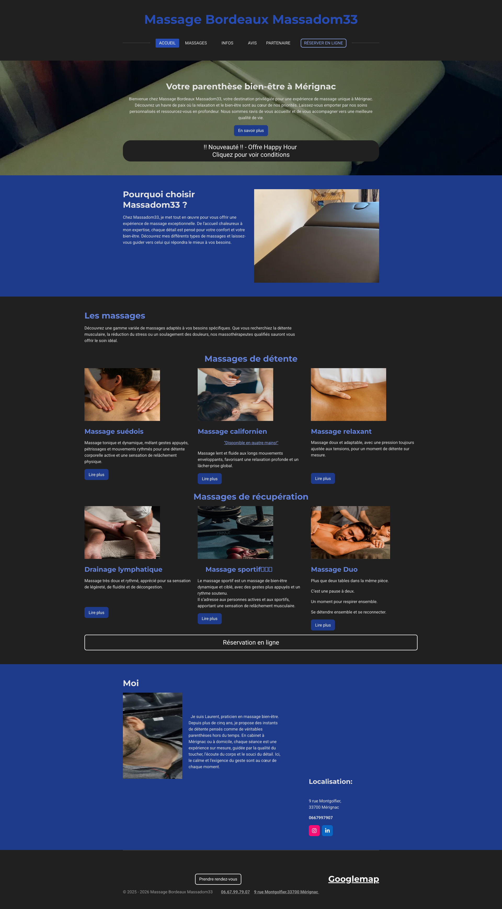 Aperçu du site