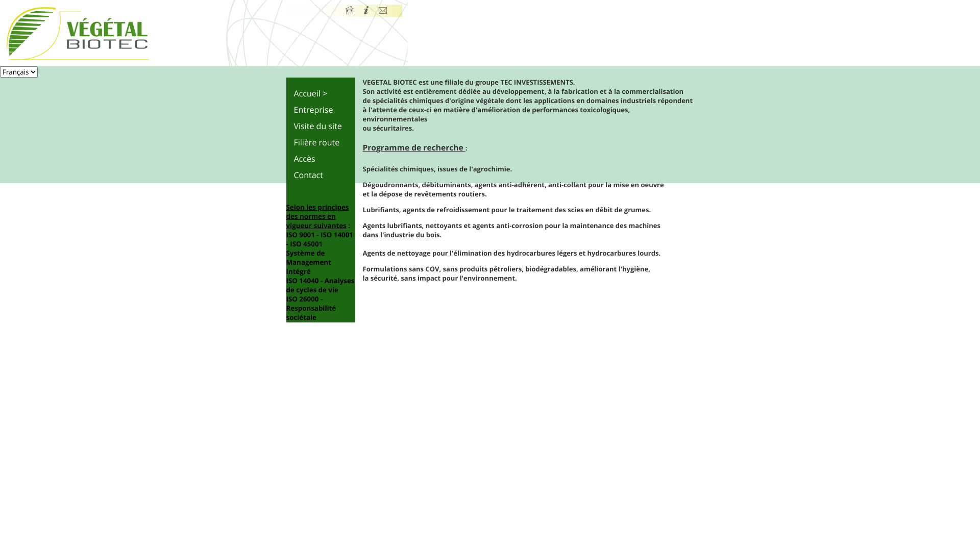 Aperçu du site