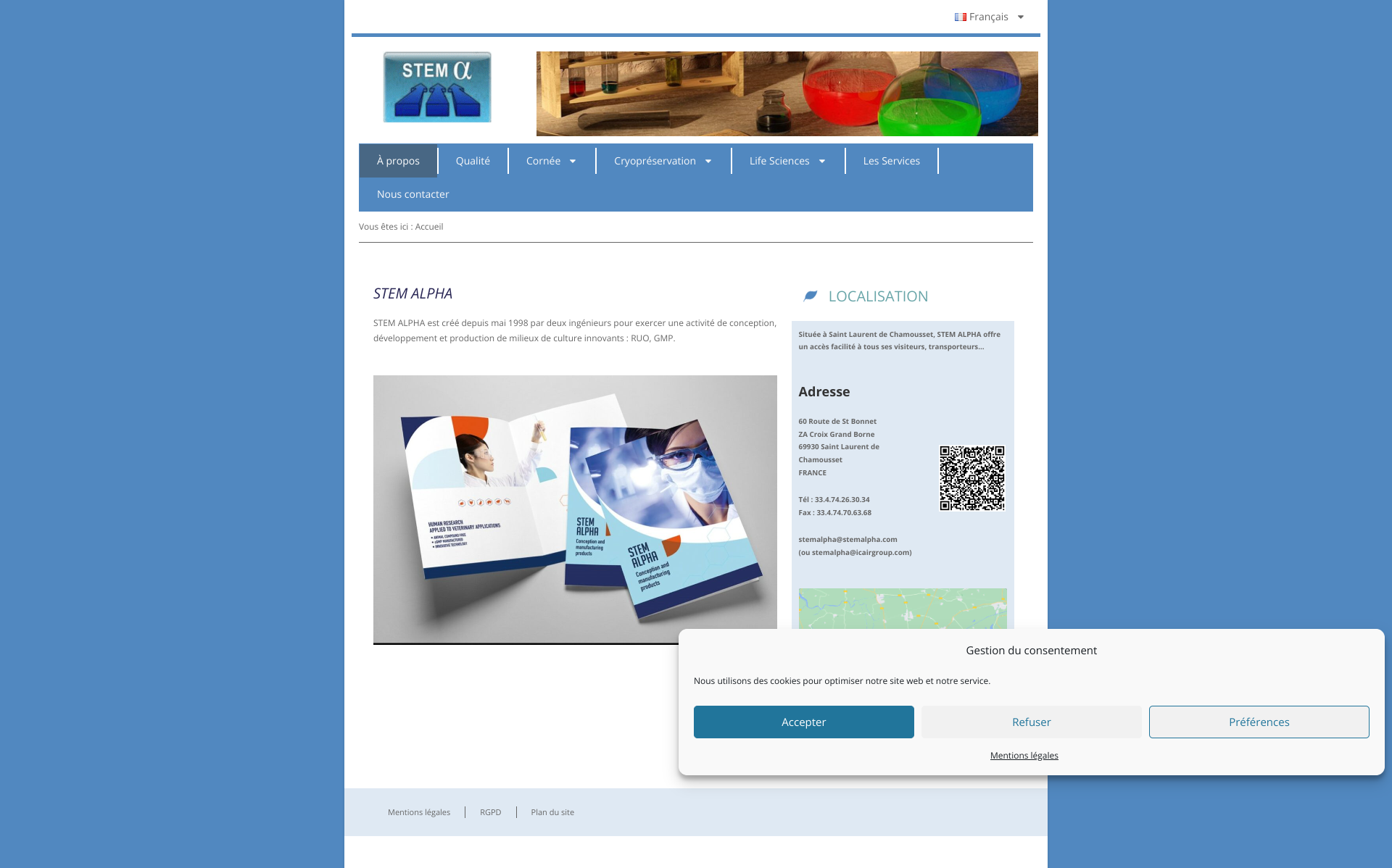 Aperçu du site