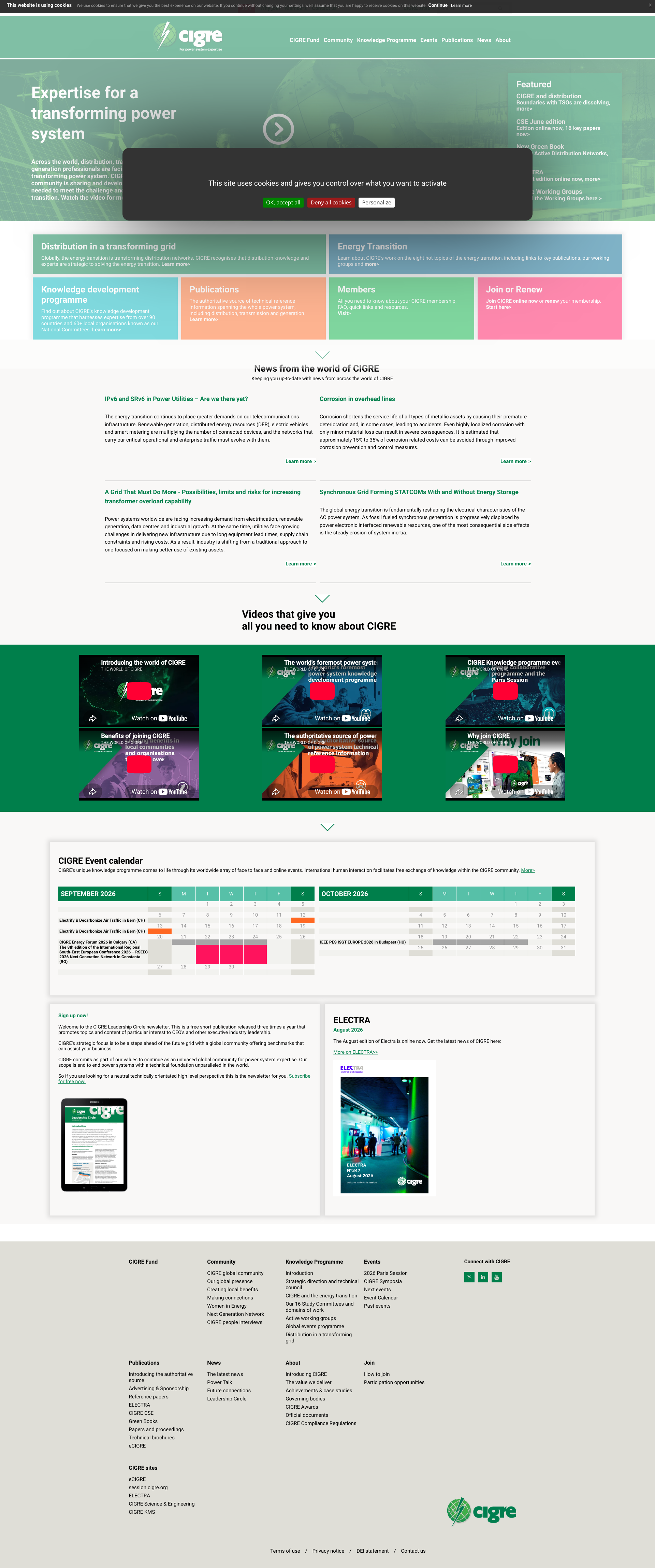 Aperçu du site
