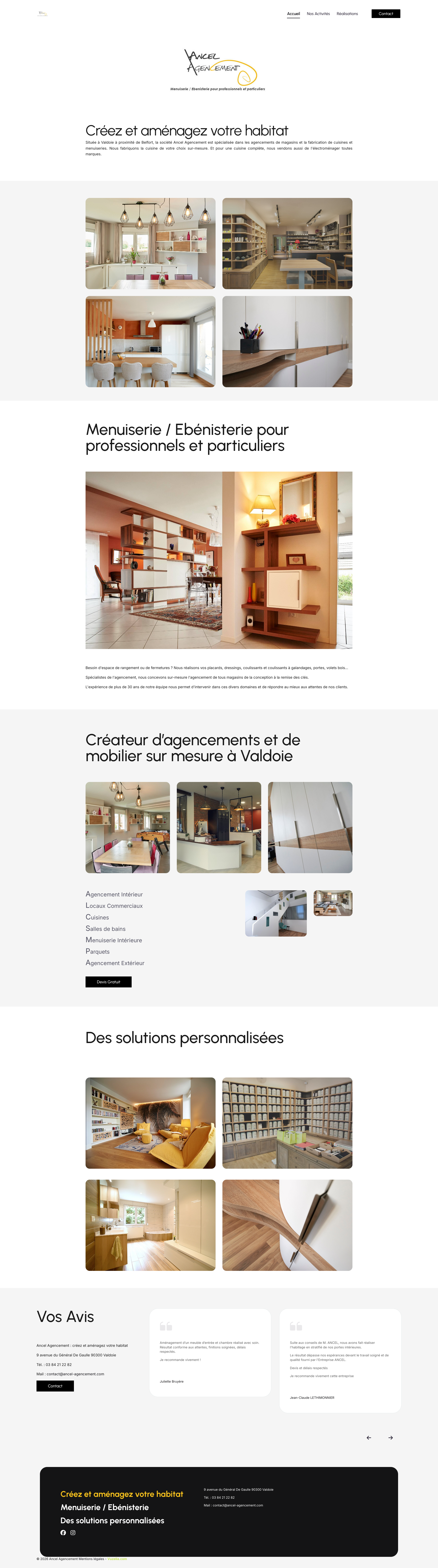 Aperçu du site