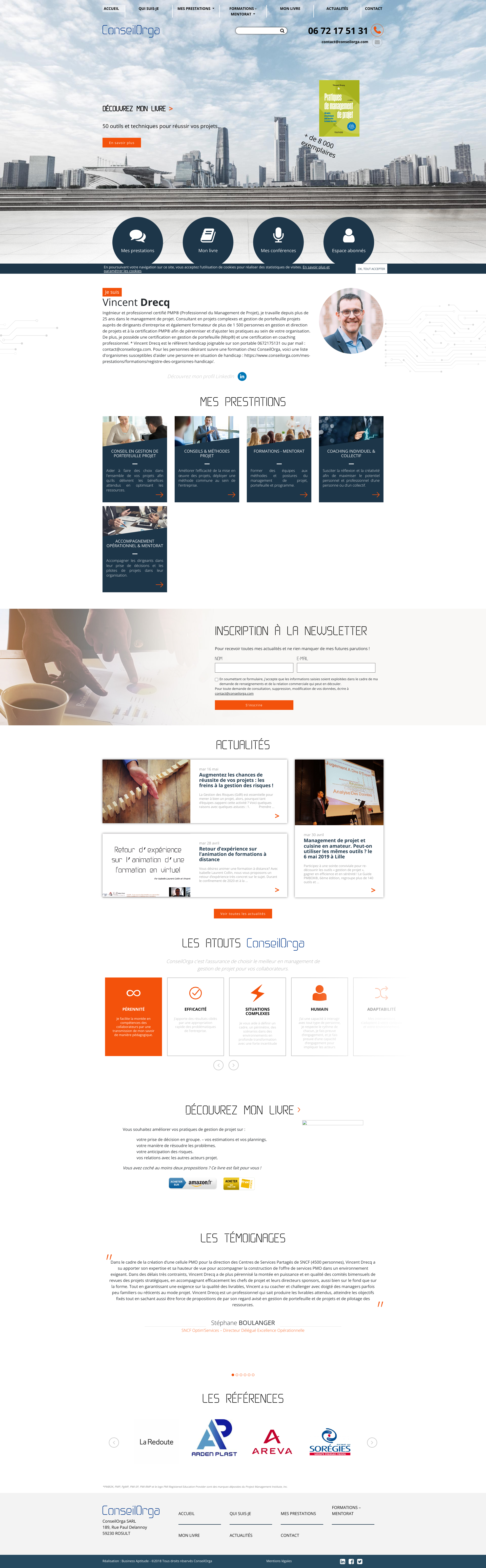 Aperçu du site