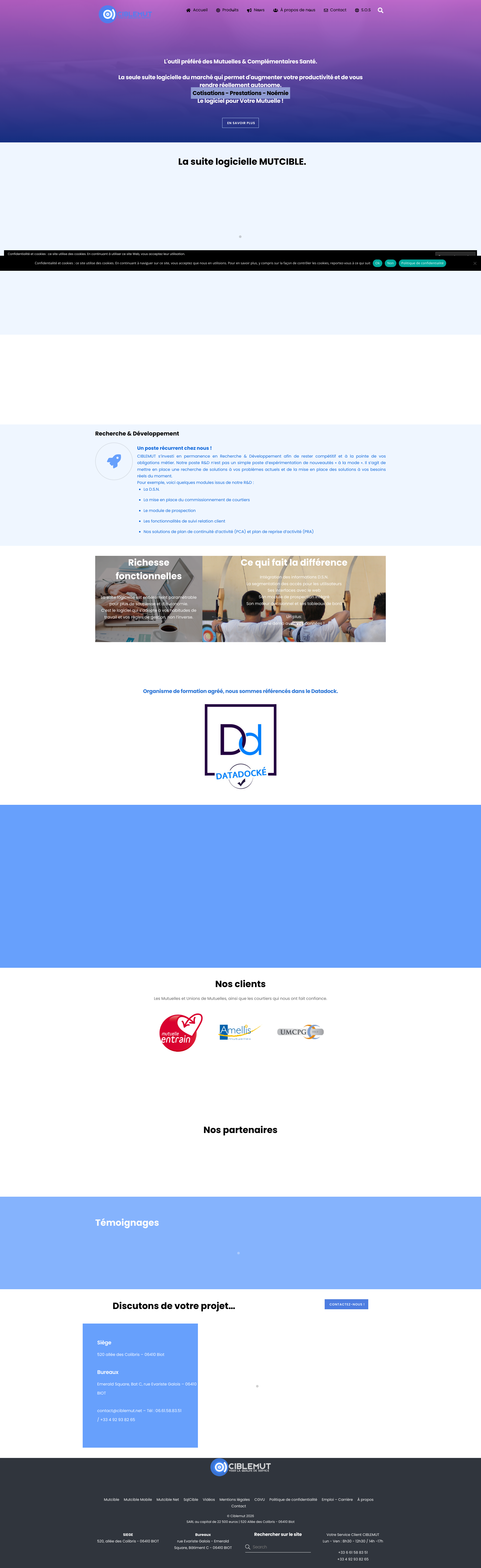 Aperçu du site