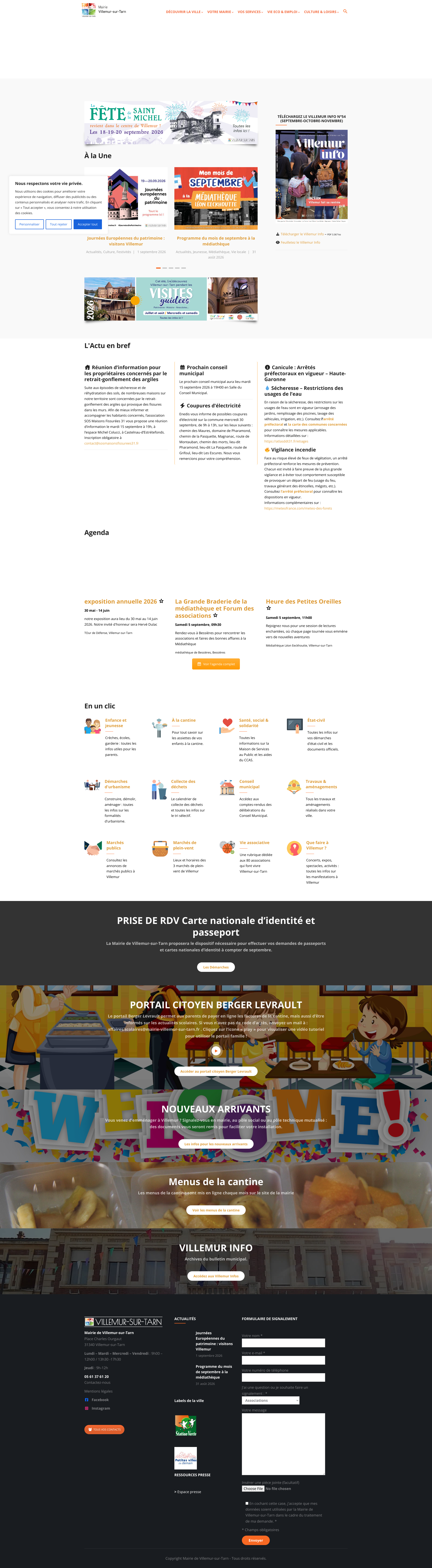 Aperçu du site
