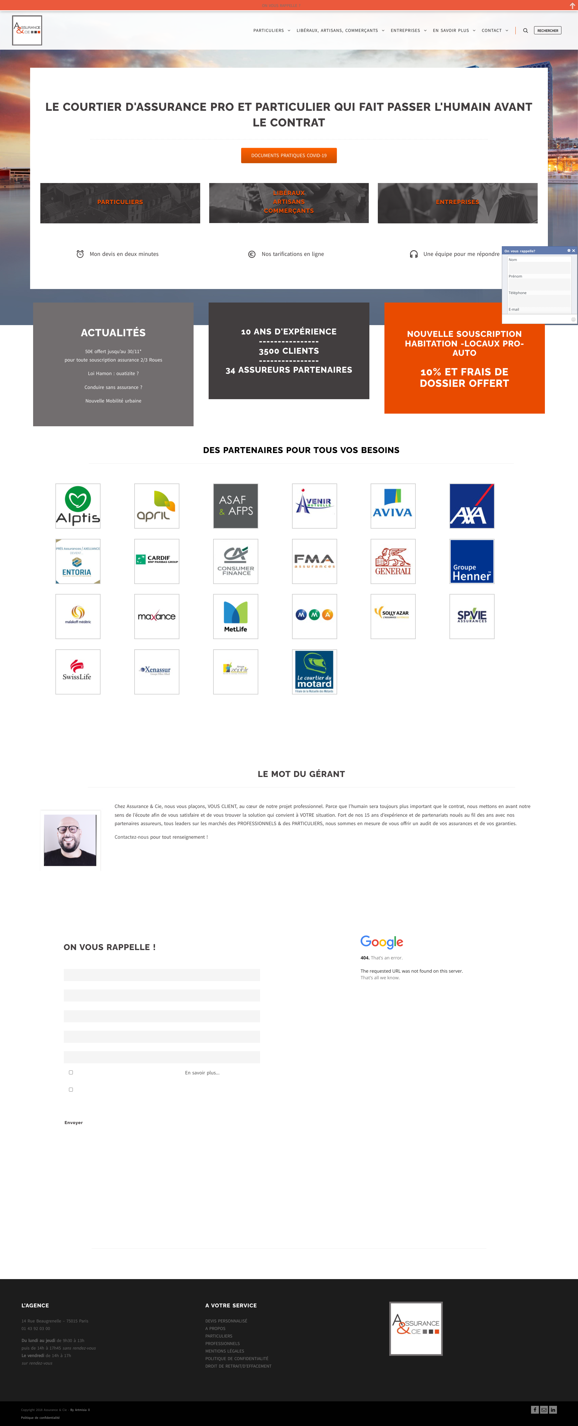 Aperçu du site