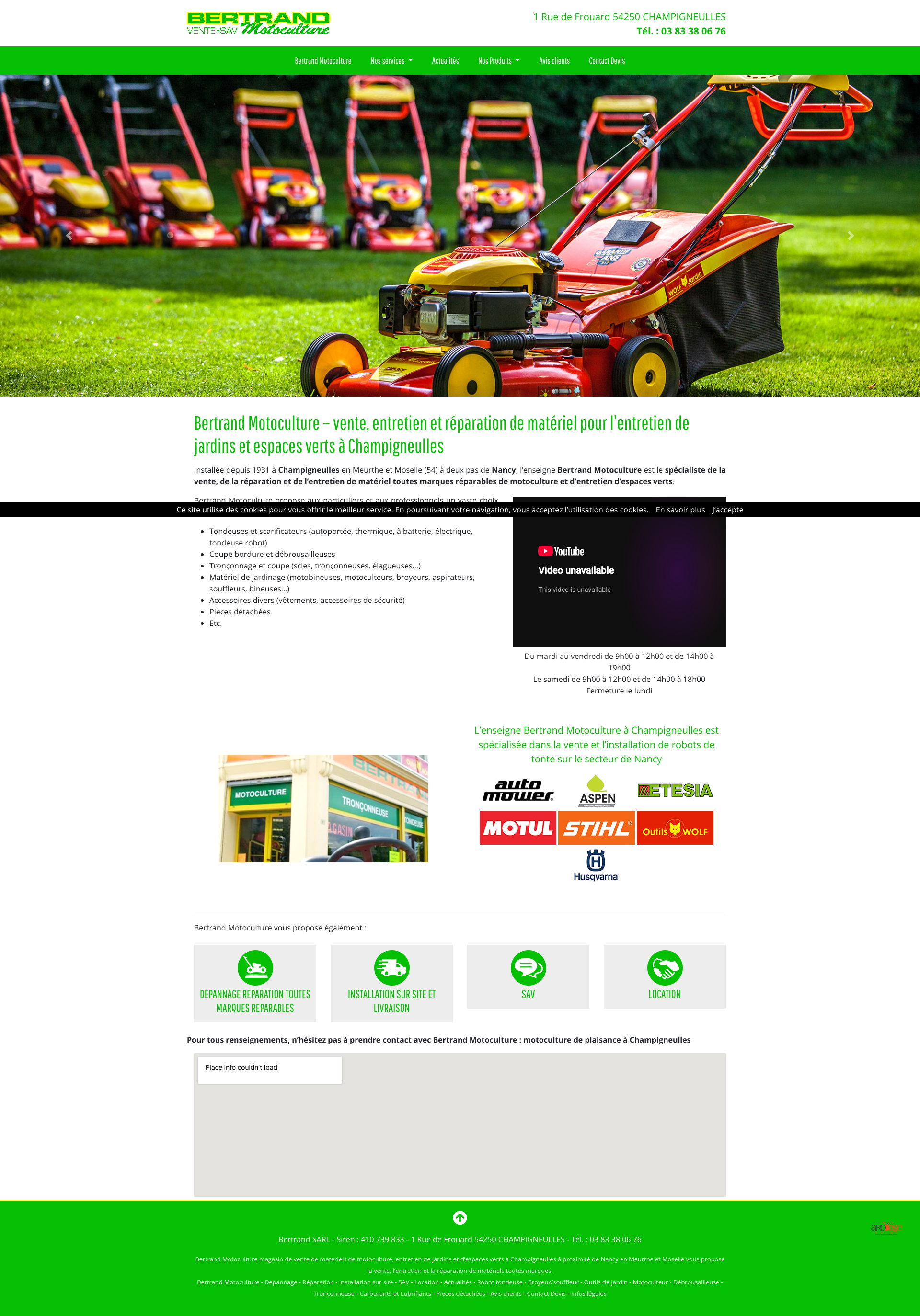 Aperçu du site