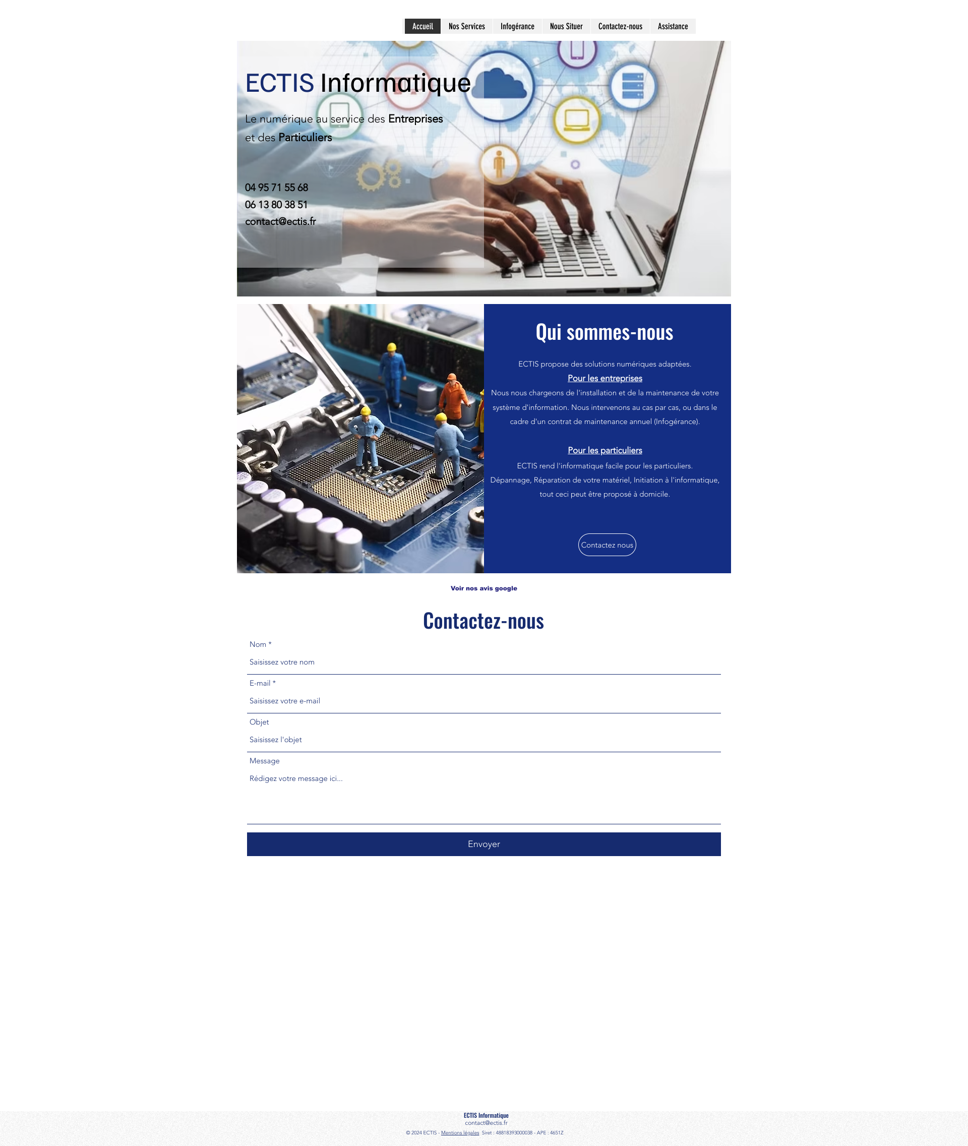 Aperçu du site