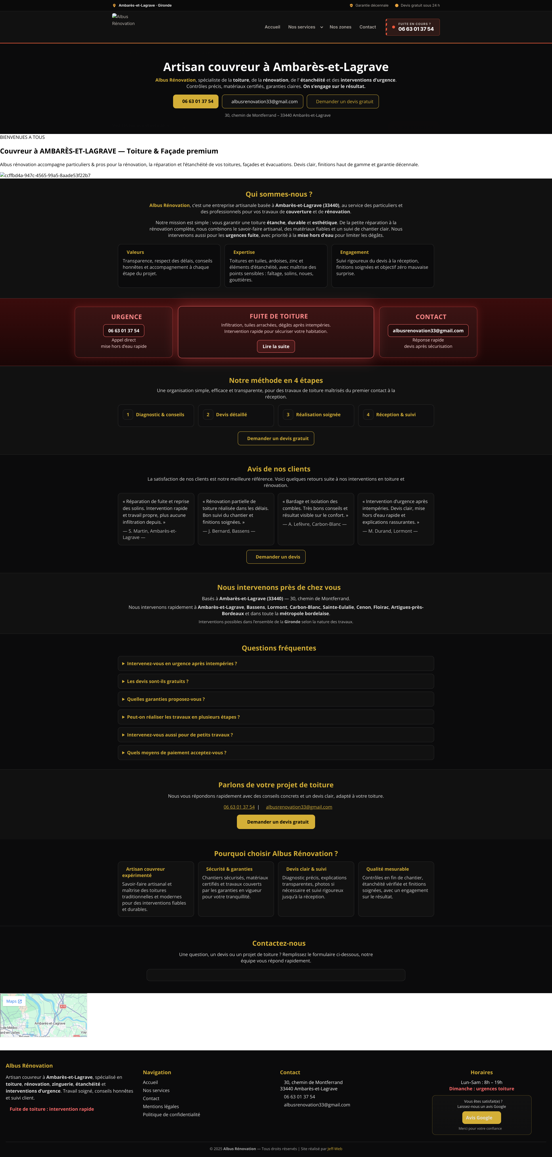 Aperçu du site