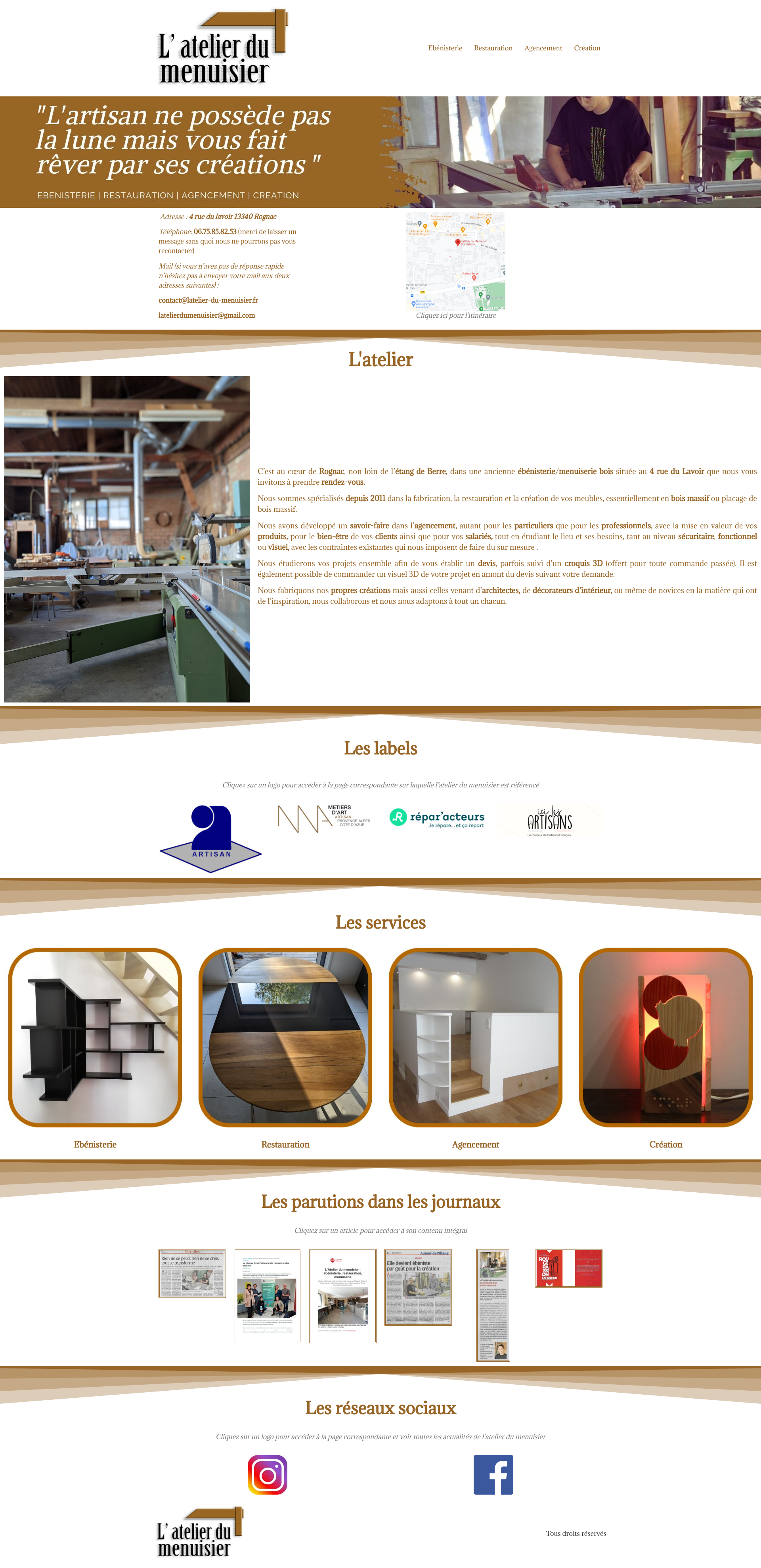 Aperçu du site