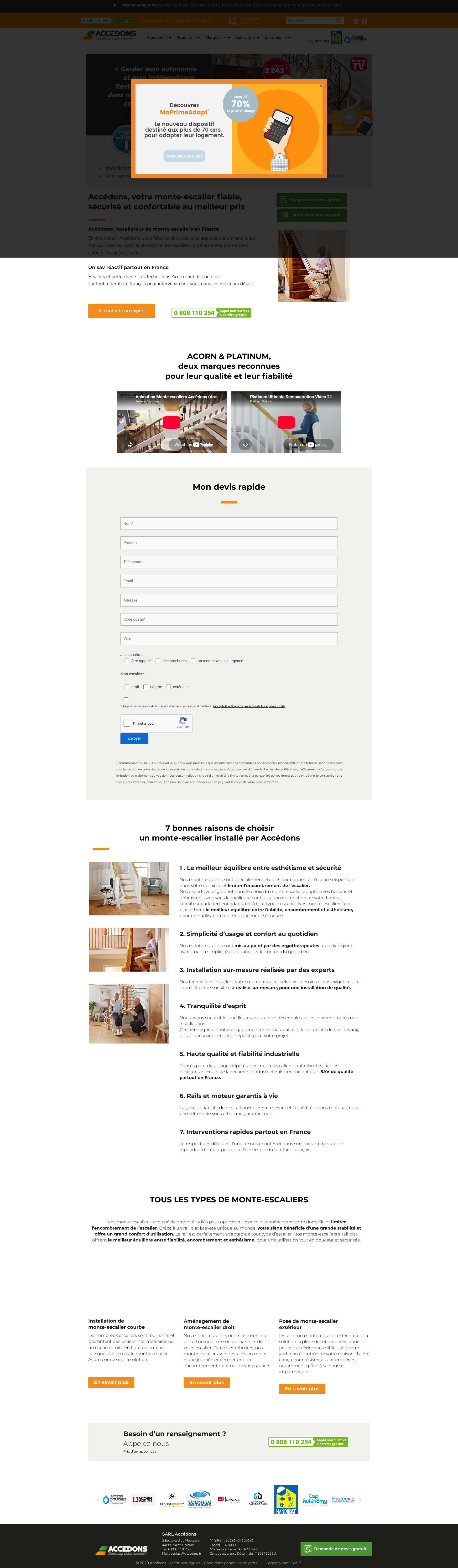 Aperçu du site