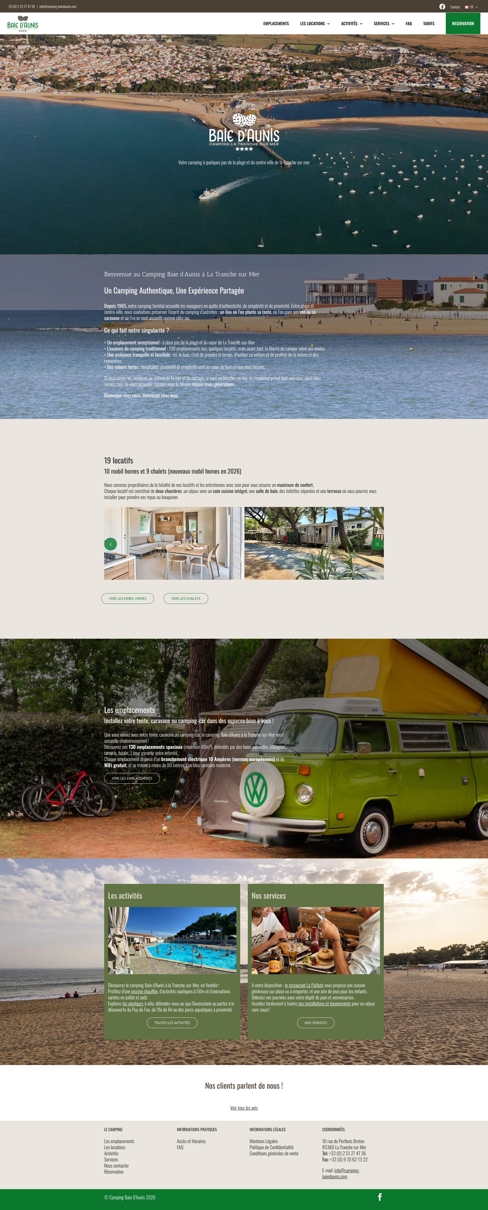Aperçu du site