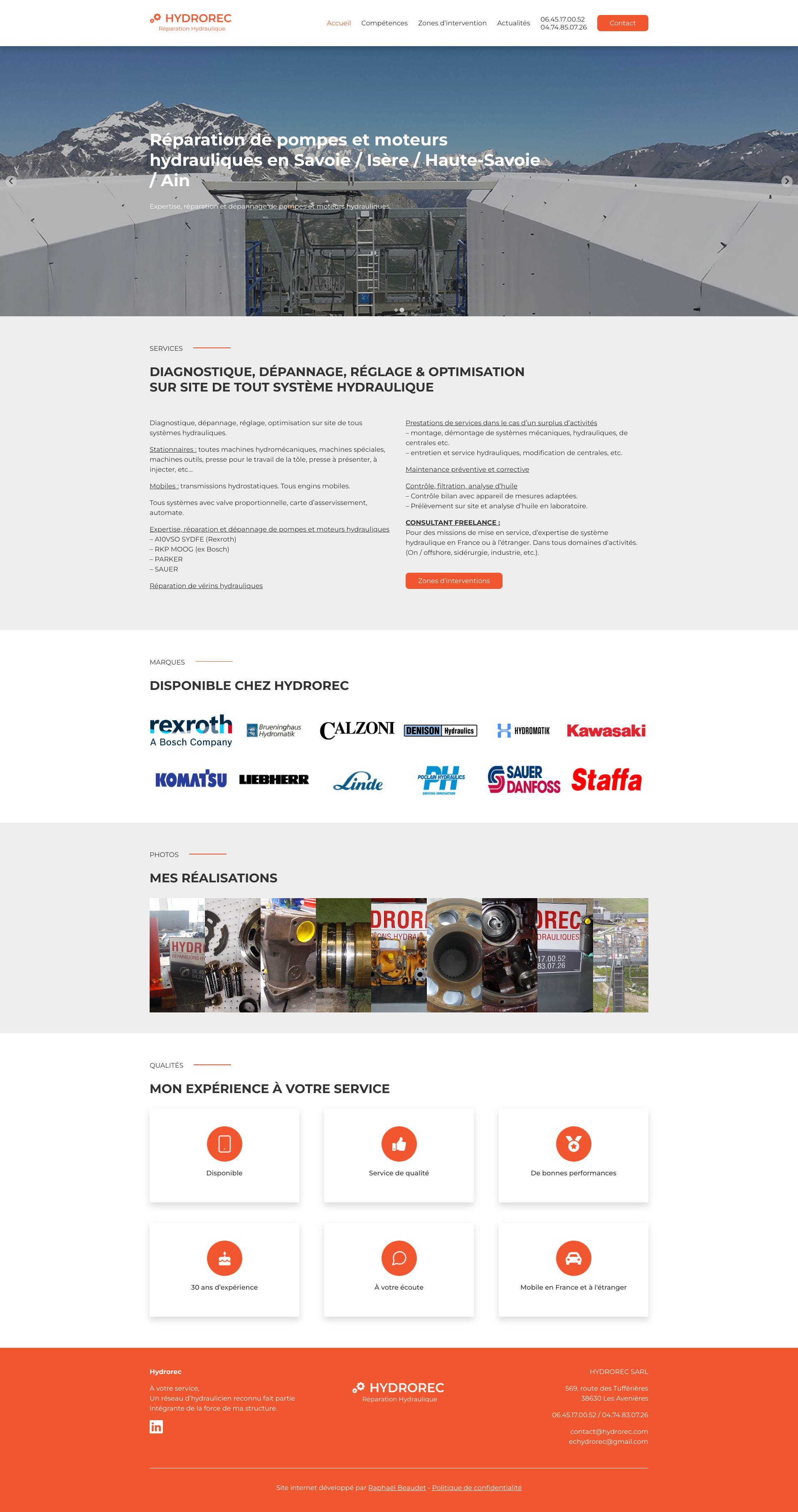 Aperçu du site