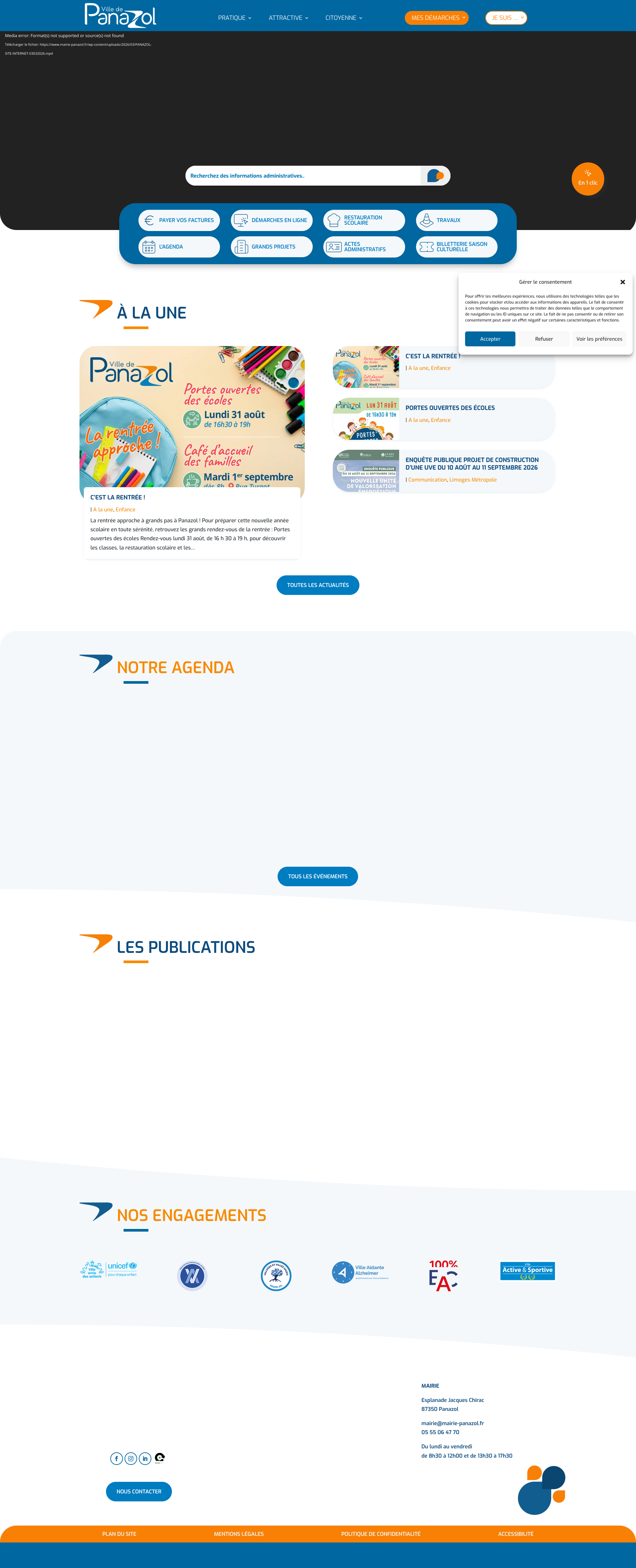 Aperçu du site