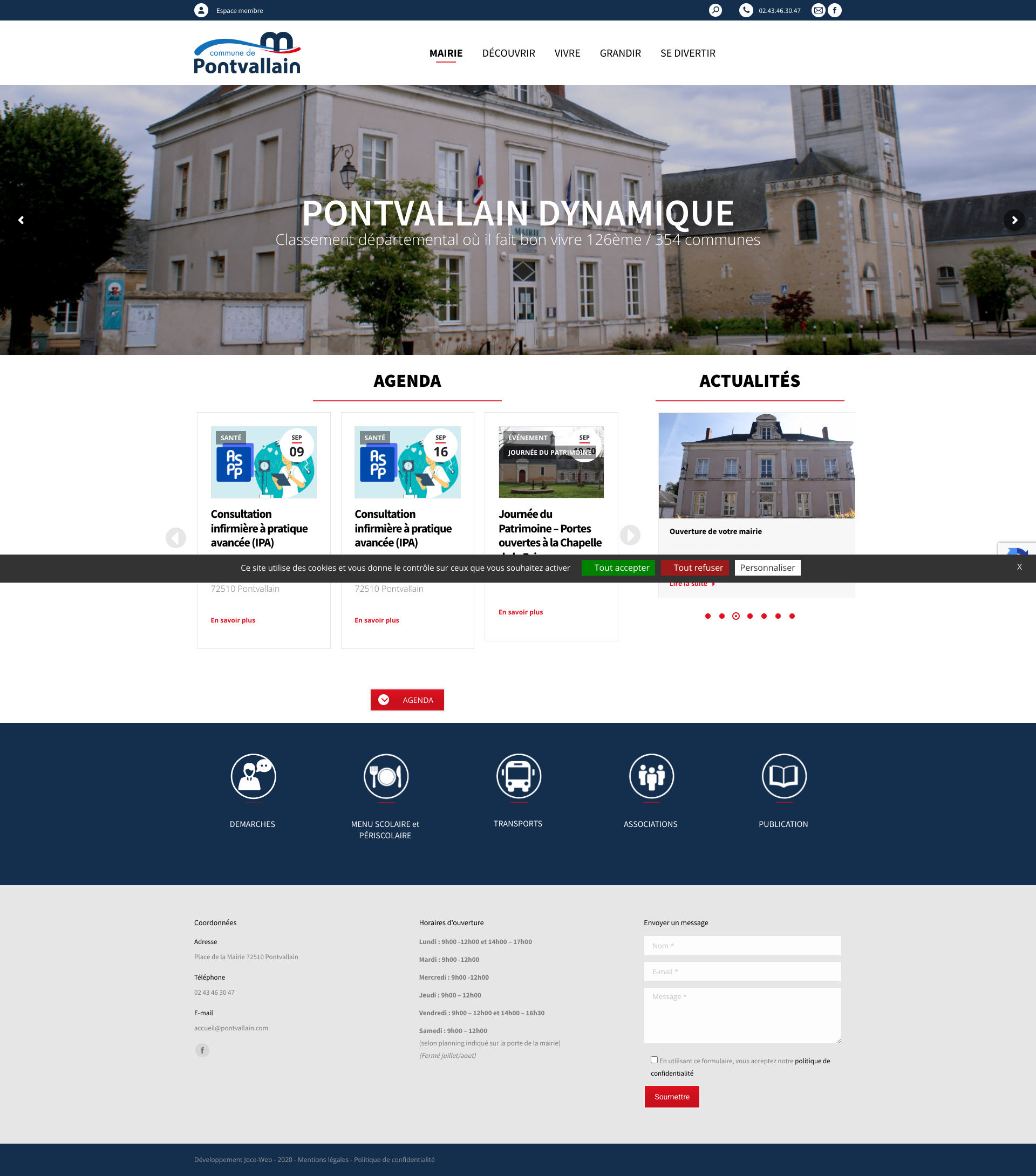 Aperçu du site