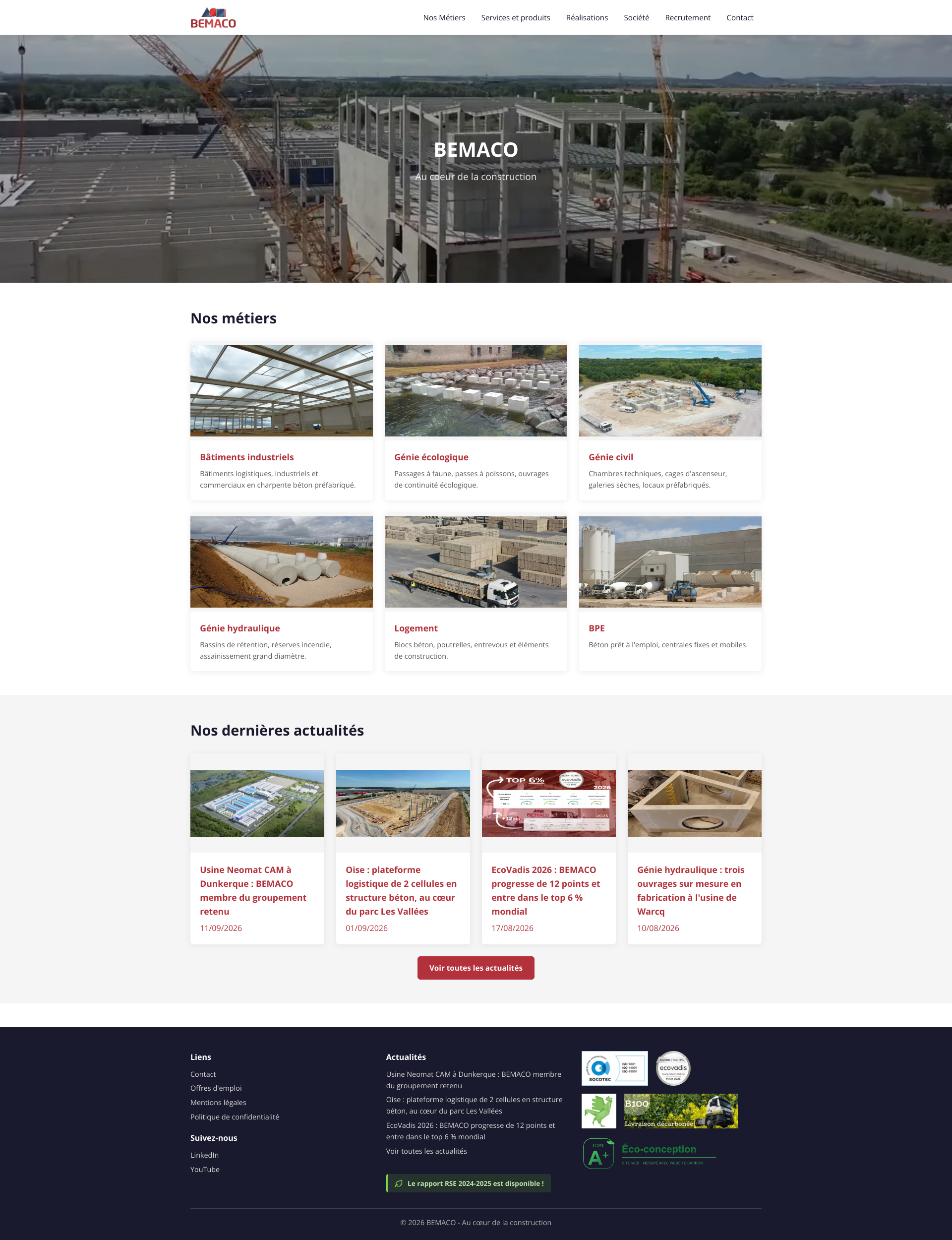 Aperçu du site