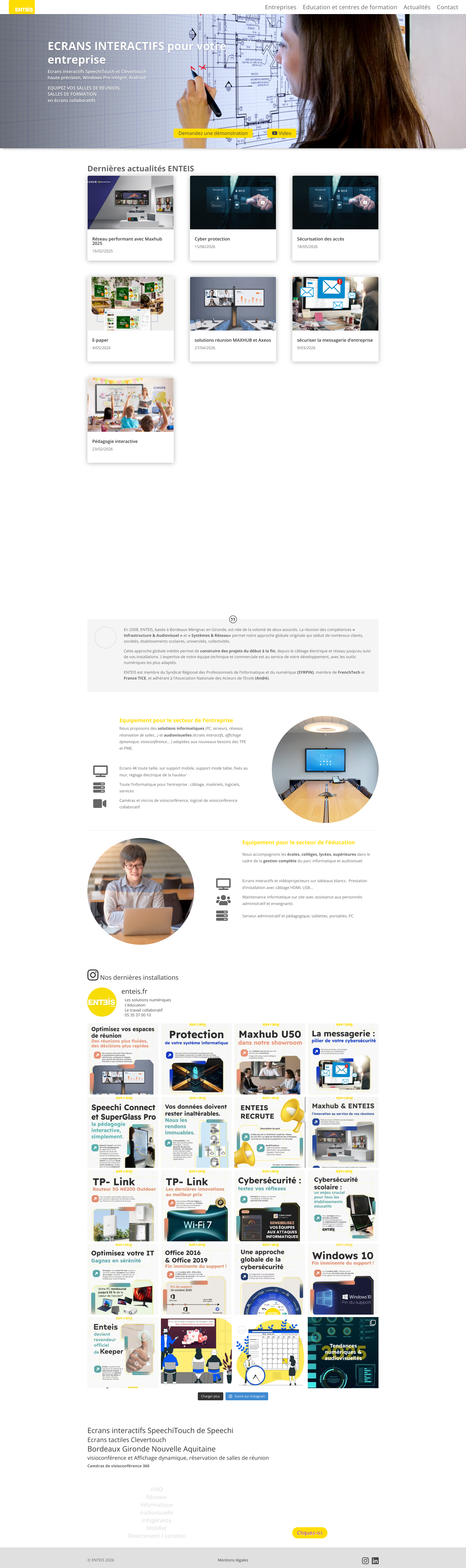 Aperçu du site