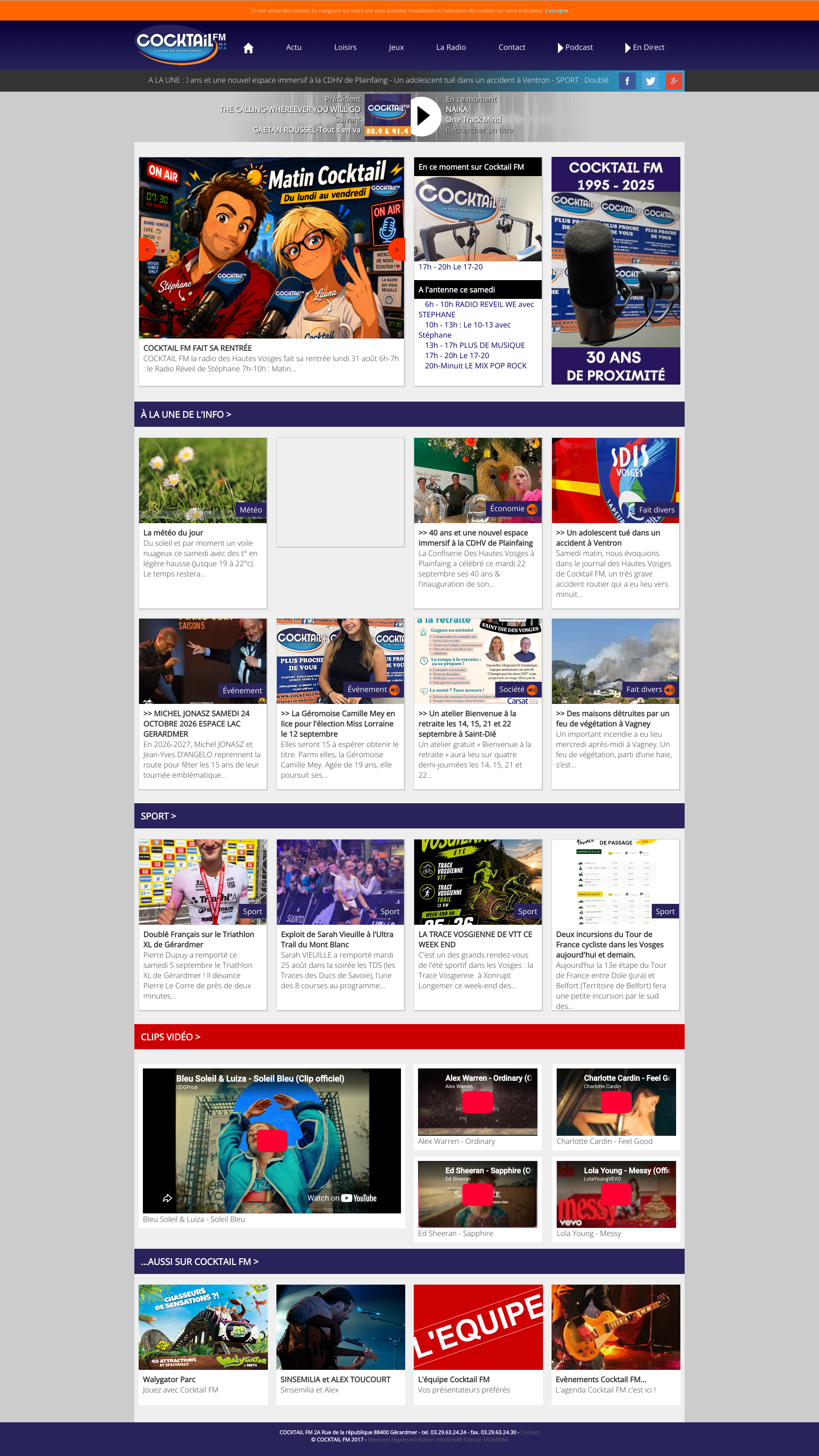 Aperçu du site