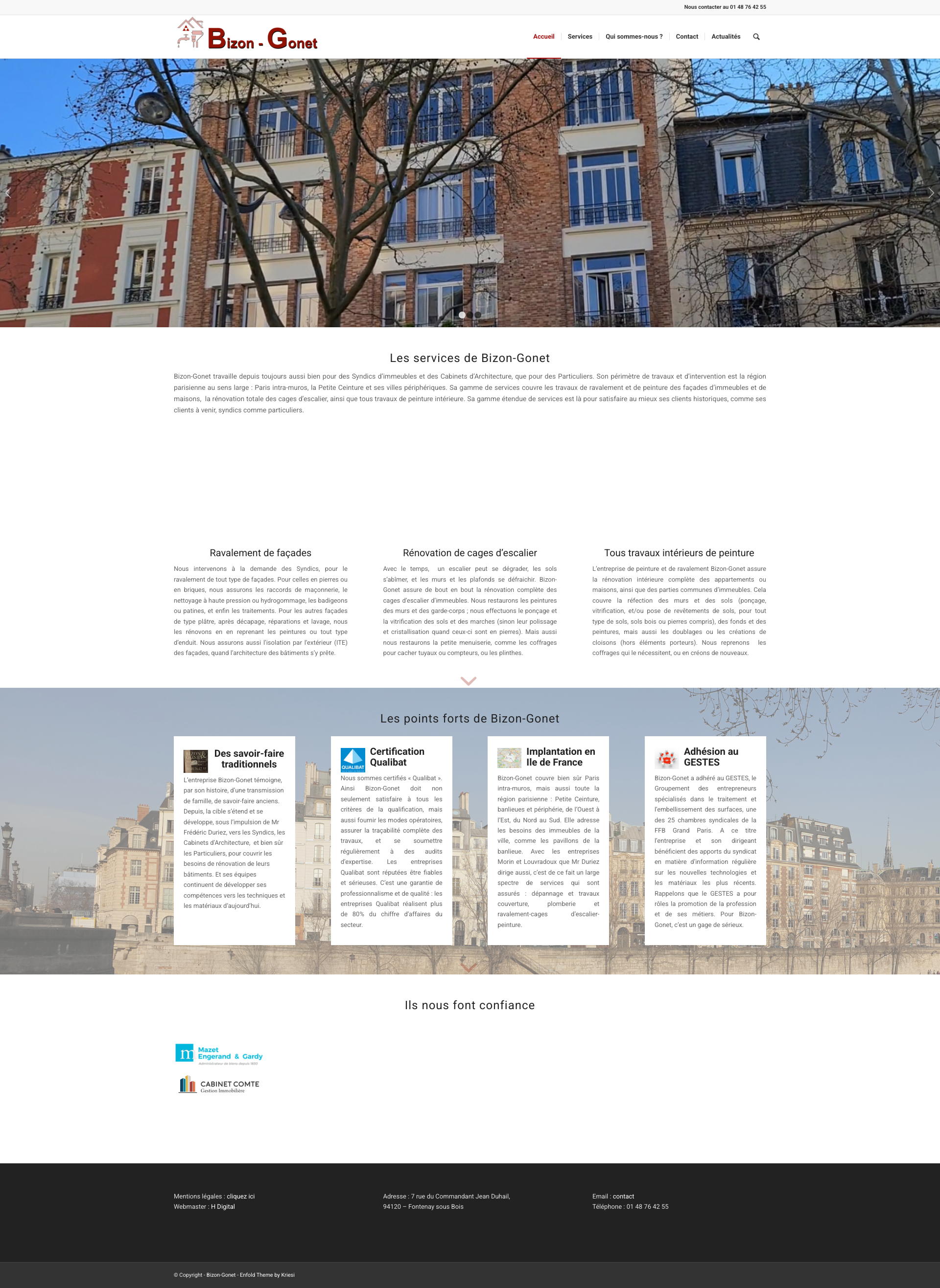 Aperçu du site