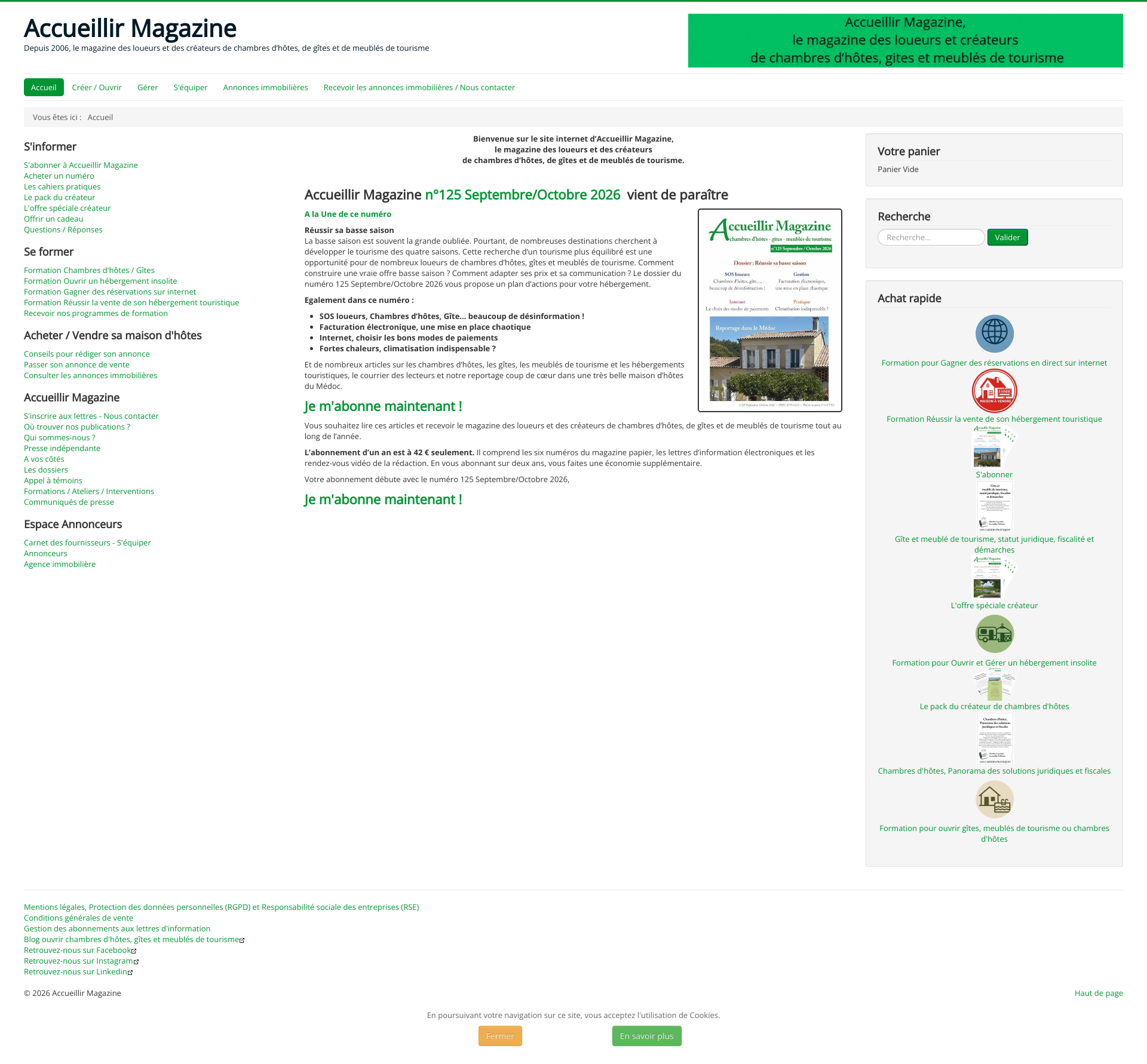 Aperçu du site