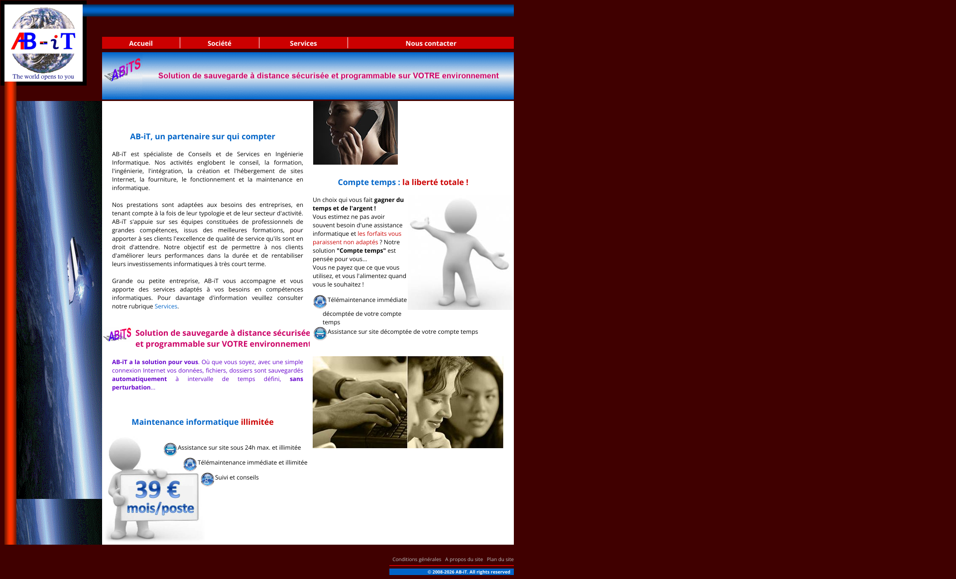Aperçu du site