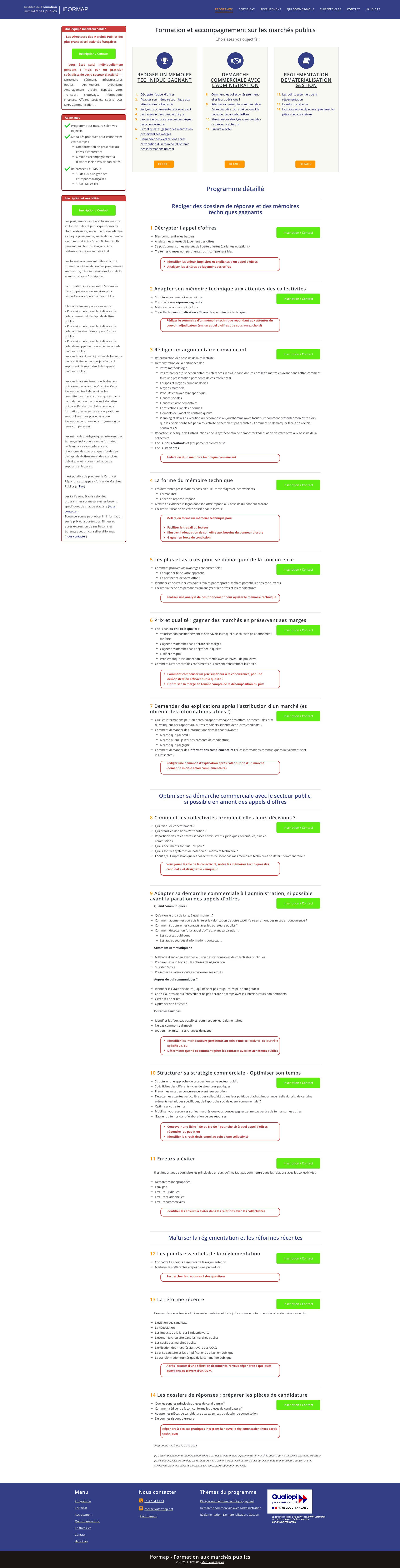 Aperçu du site