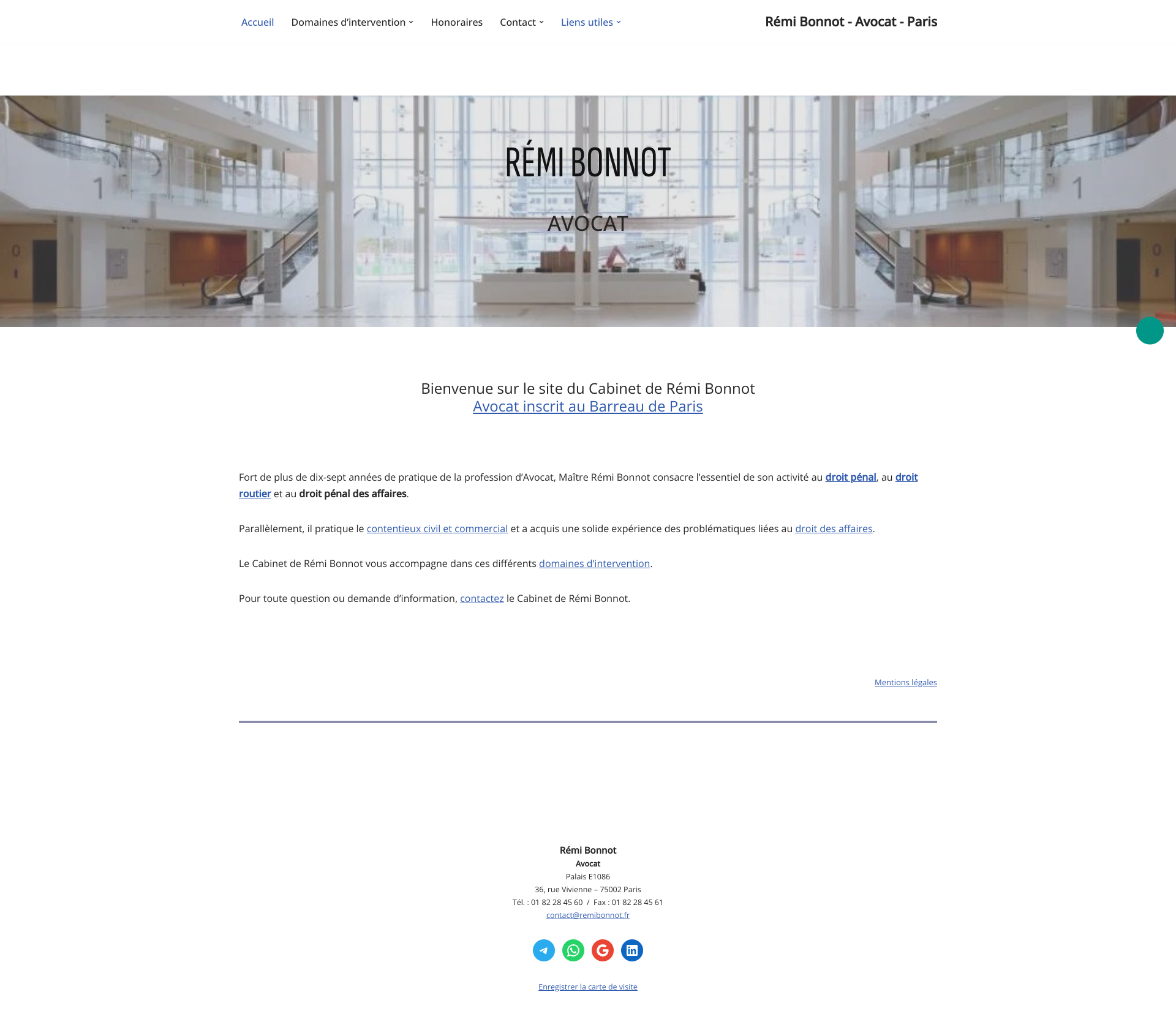 Aperçu du site