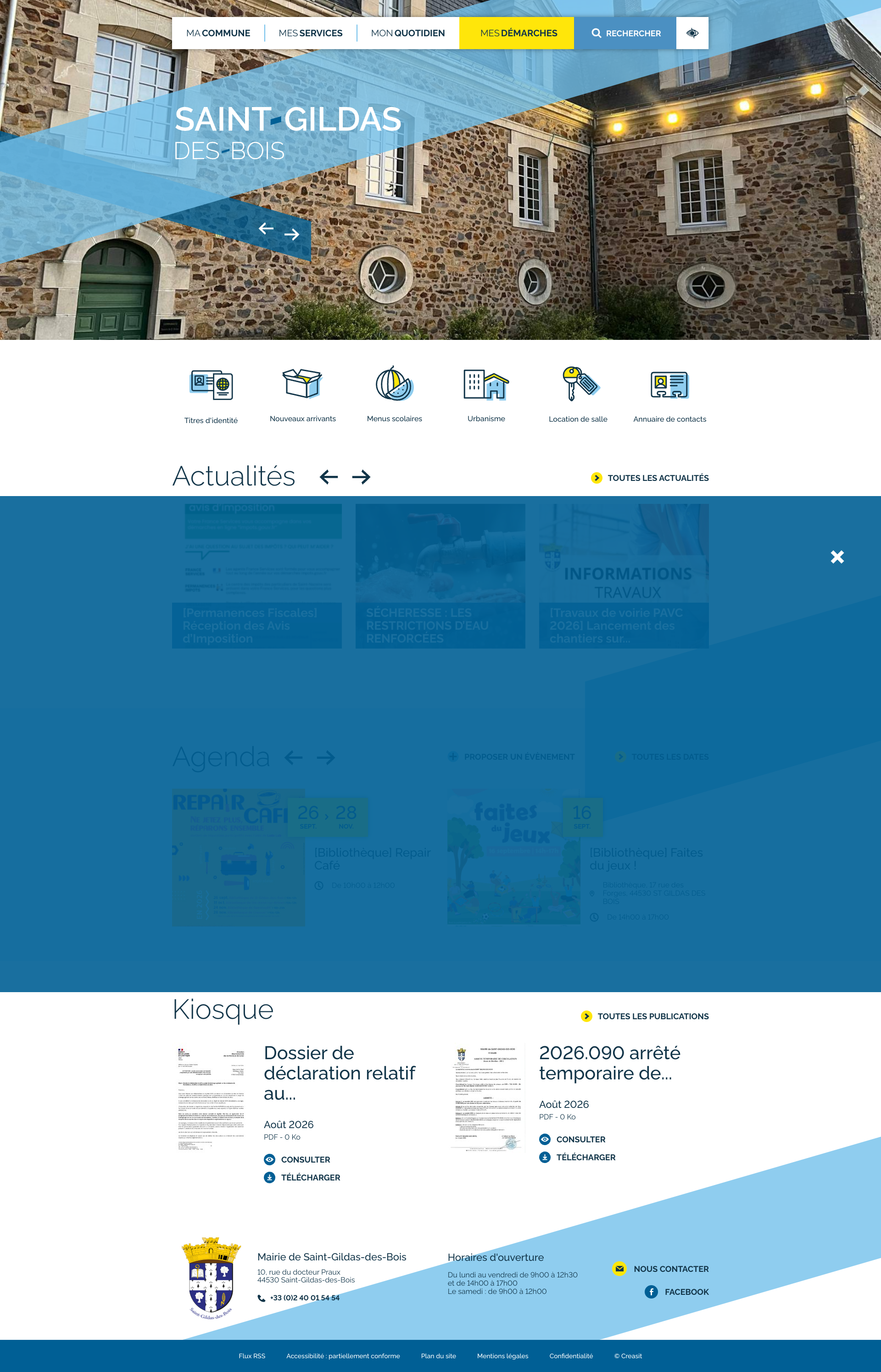 Aperçu du site