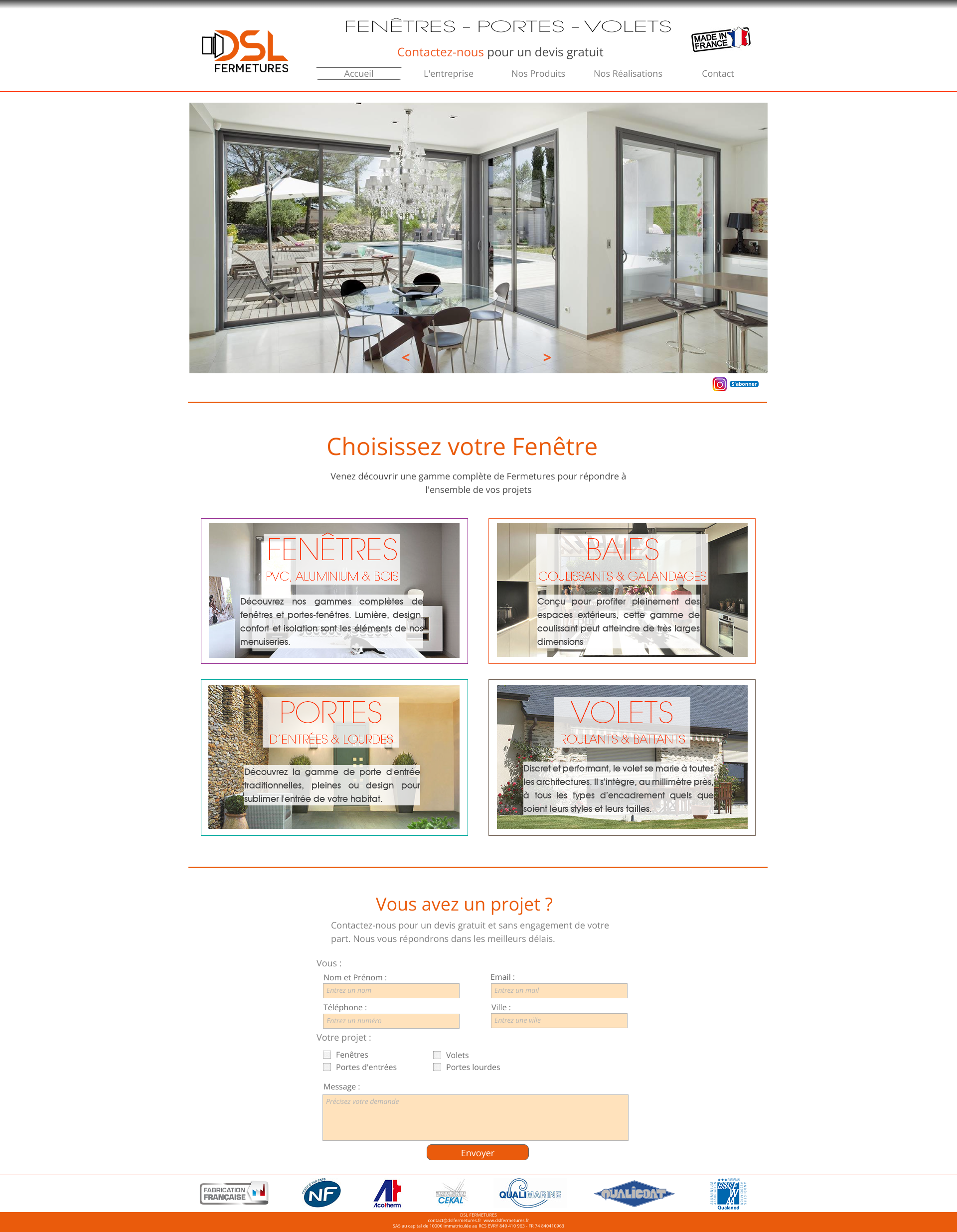 Aperçu du site